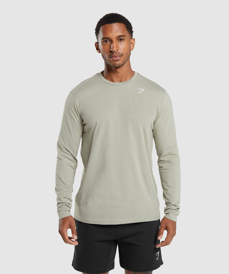 Gymshark Crest Long Sleeve T-Shirt - Black | Gymshark