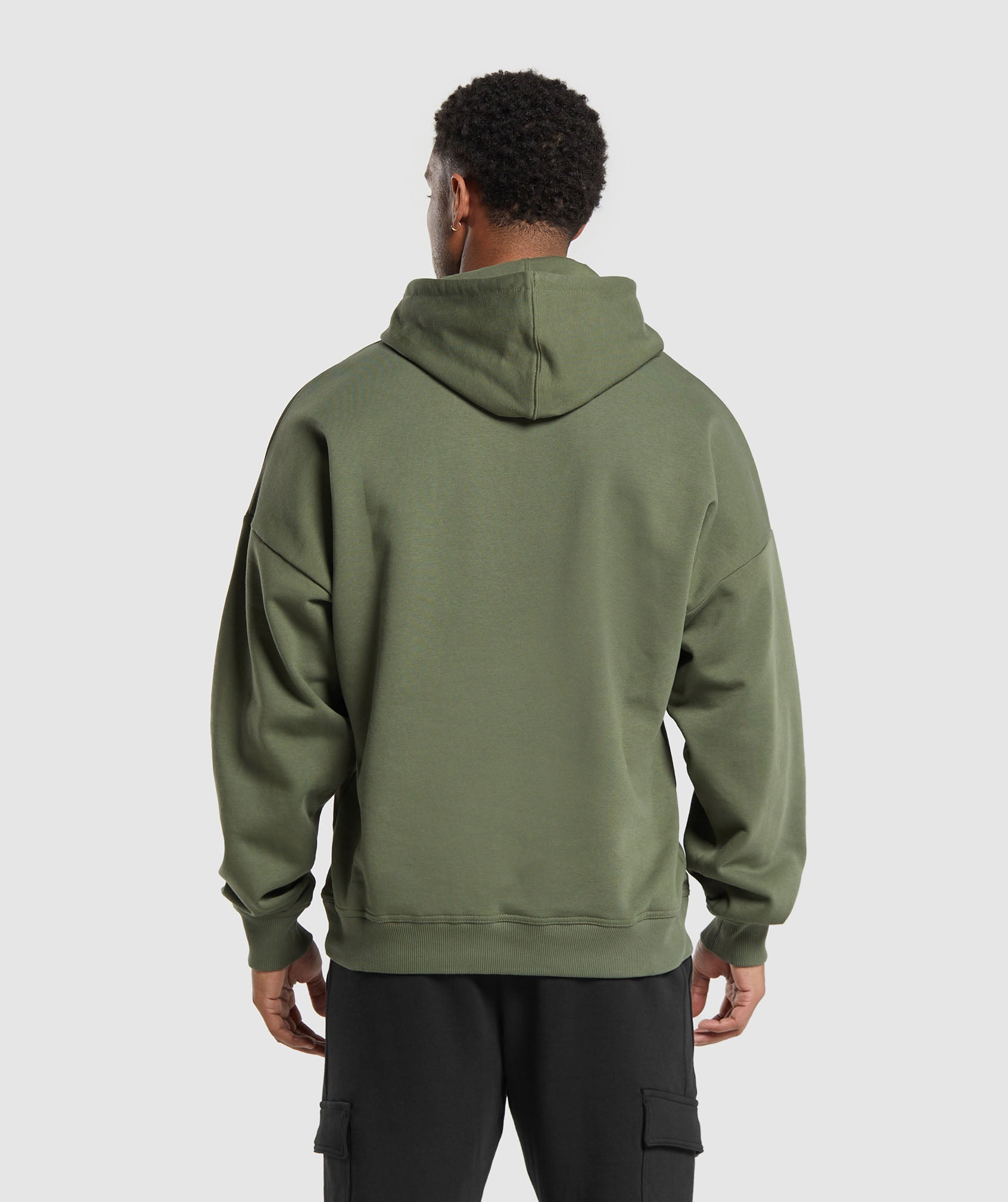Crest Oversized Hoodie in Core Olive - view 2