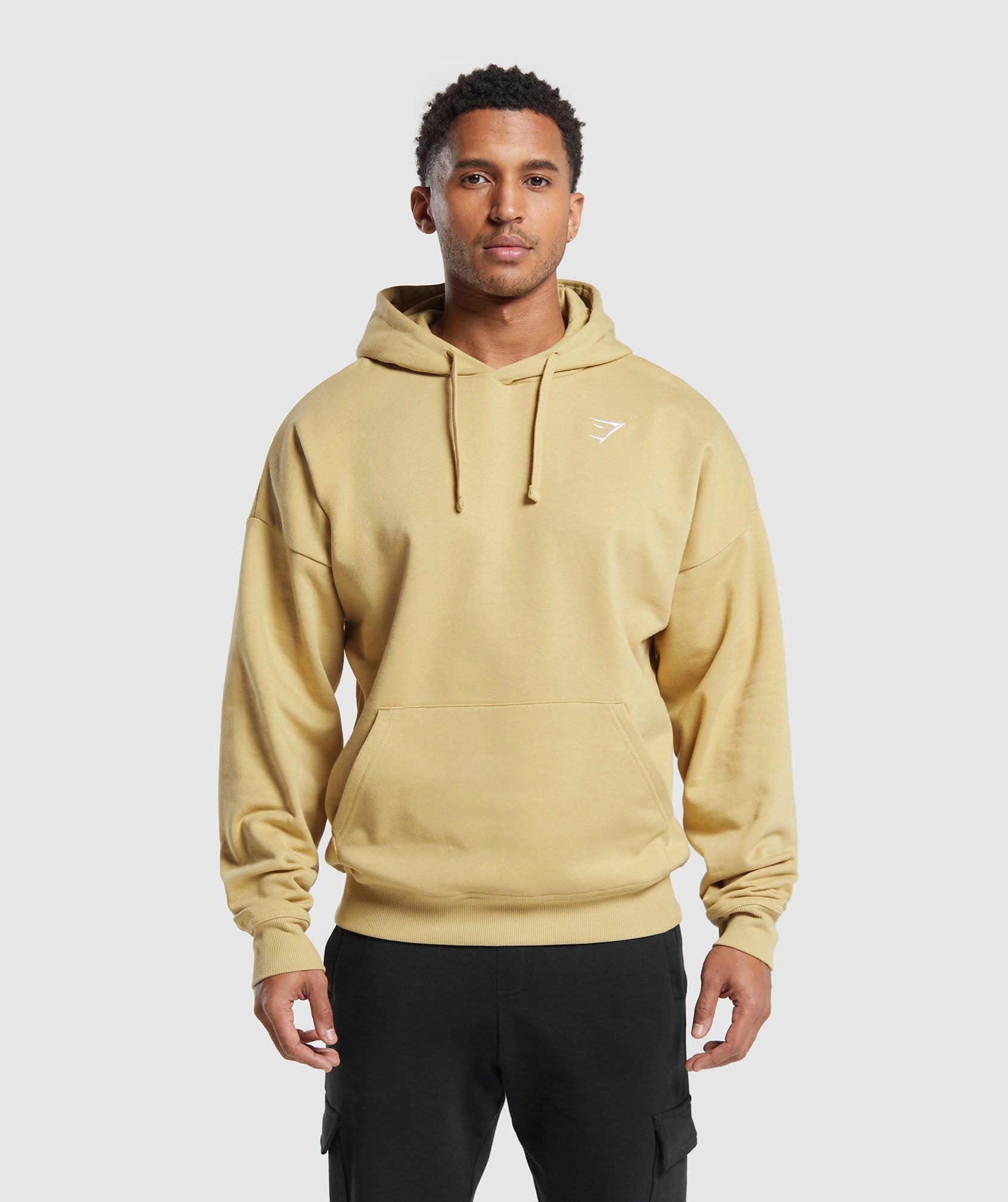 Crest Oversized Hoodie in Khaki Yellow