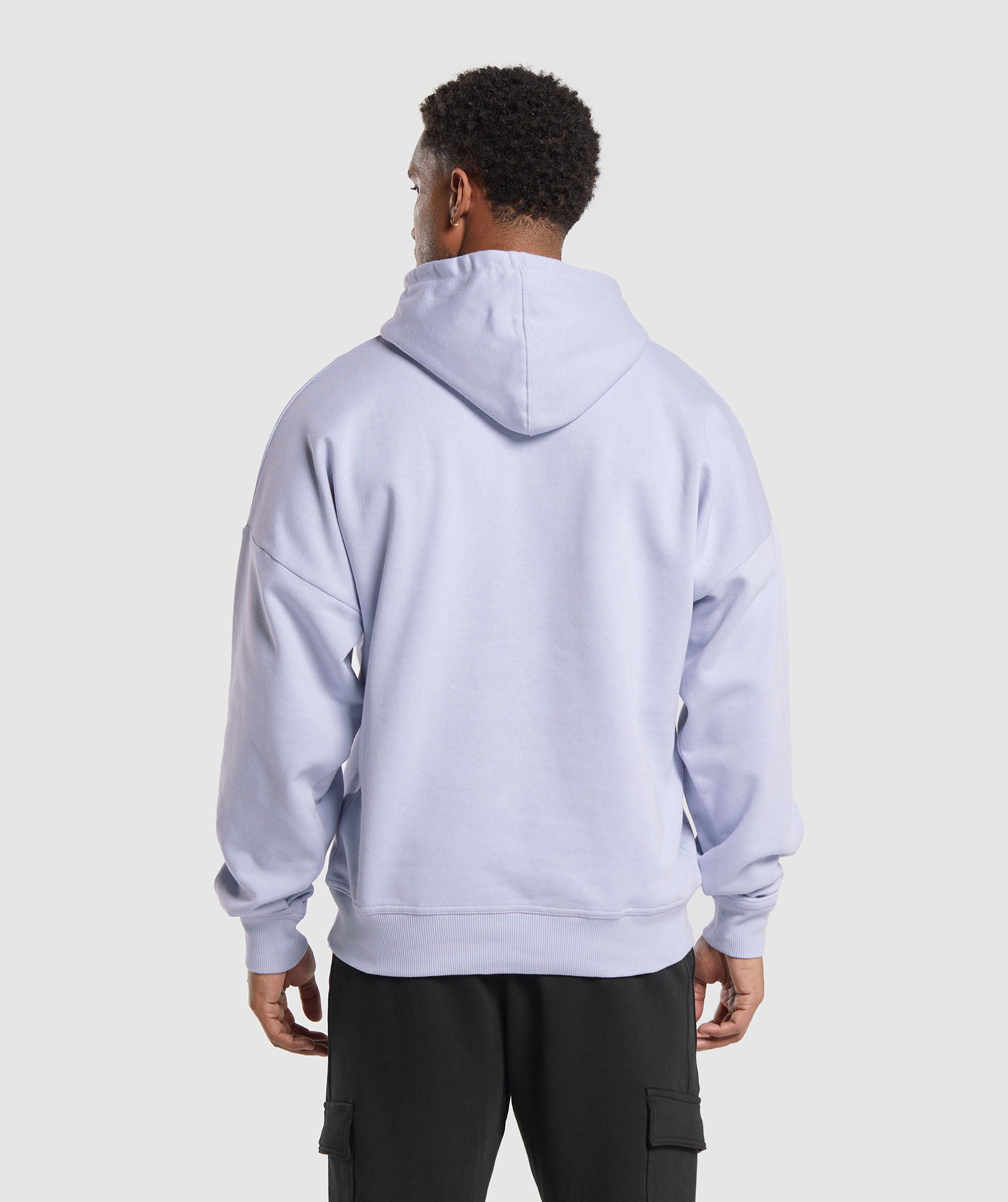 Crest Oversized Hoodie in Silver Lilac - view 2