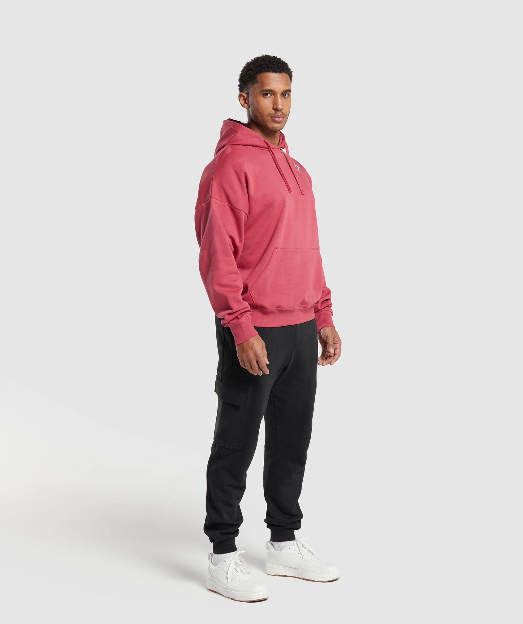 Crest Oversized Hoodie in Vintage Pink - view 4