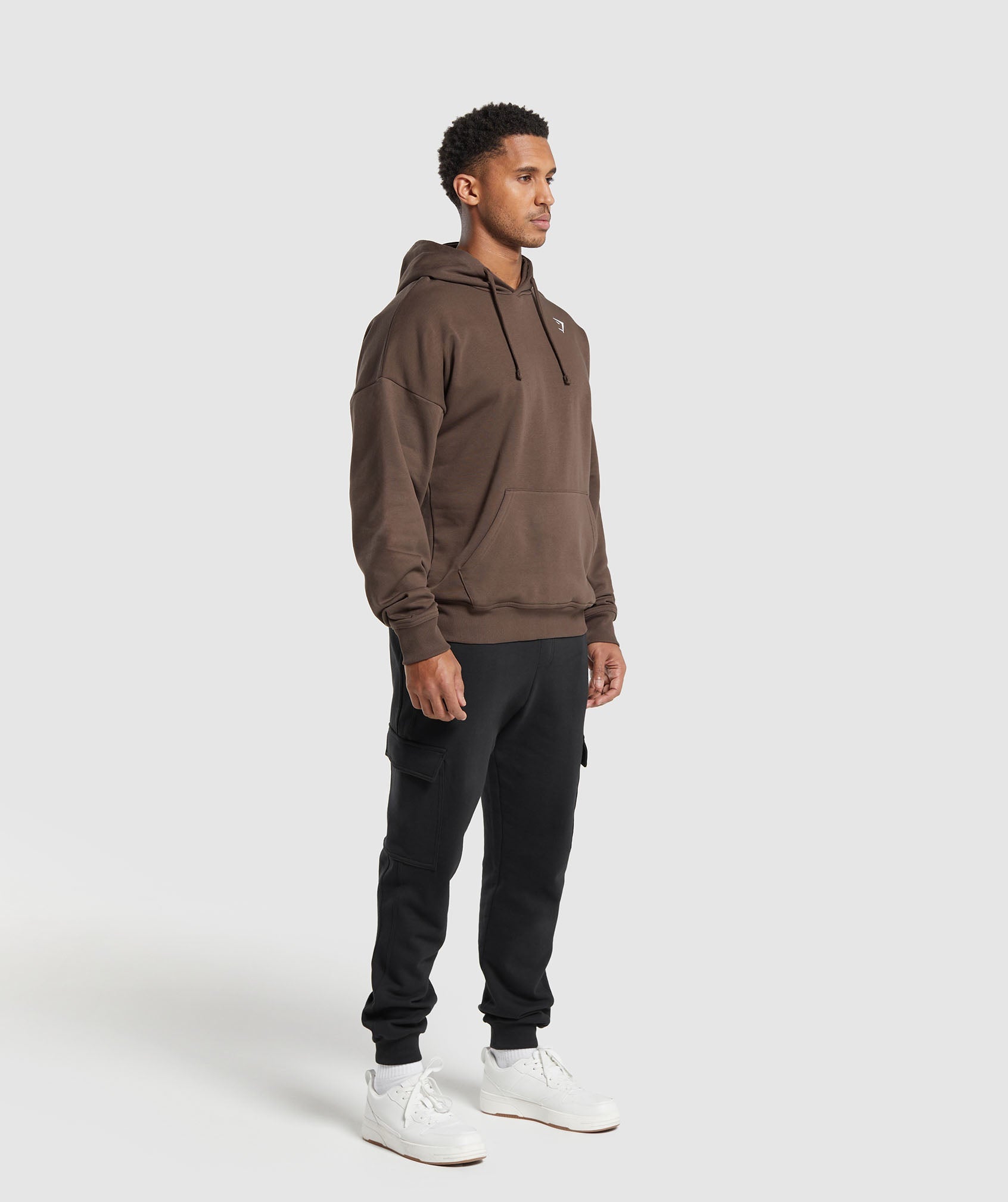 Crest Oversized Hoodie in Walnut Brown - view 4