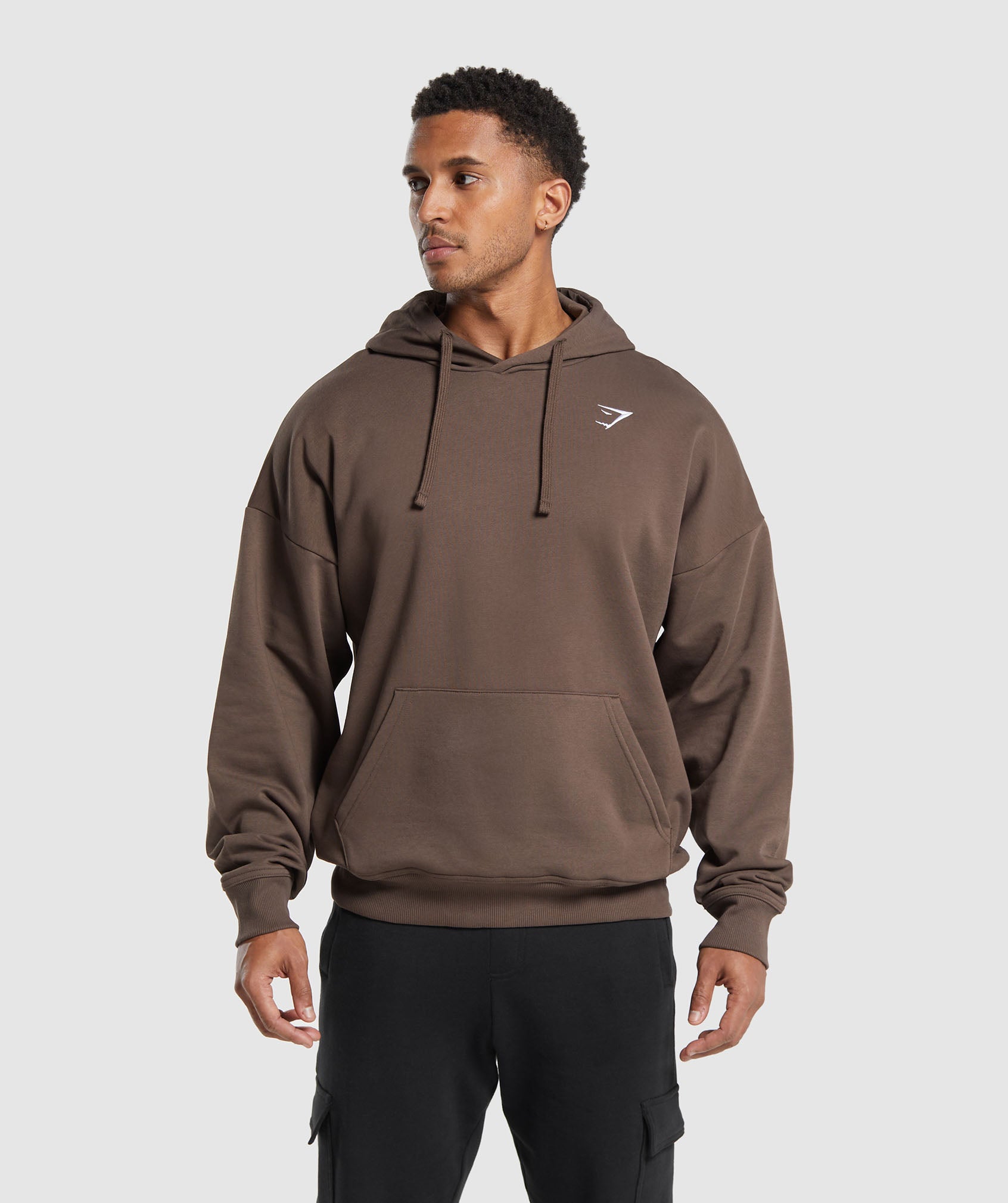 Crest Oversized Hoodie in Walnut Brown - view 1