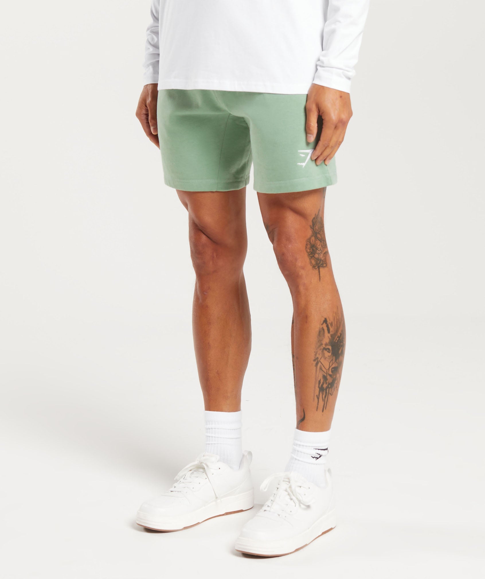 Gymshark Crossover Shorts - Light Sage Green