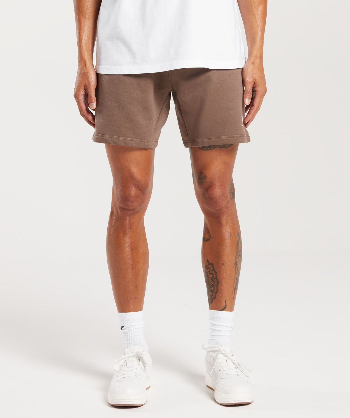 Gymshark Crest Shorts - Pebble Grey | Gymshark