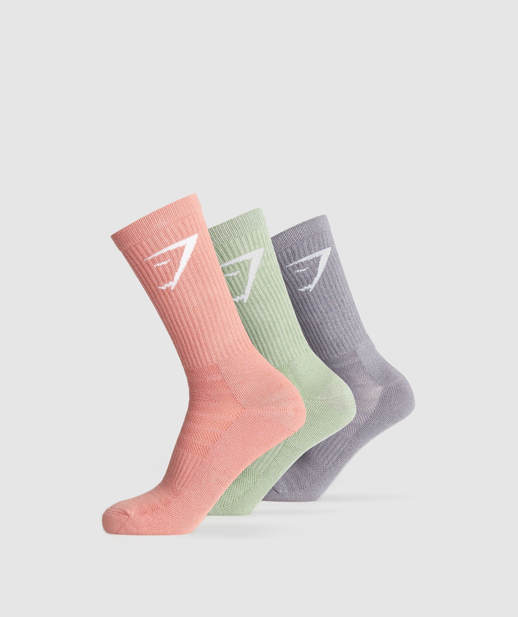 Crew Socks 3pk in Classic Pink/Faded Green/Fog Purple is out of stock