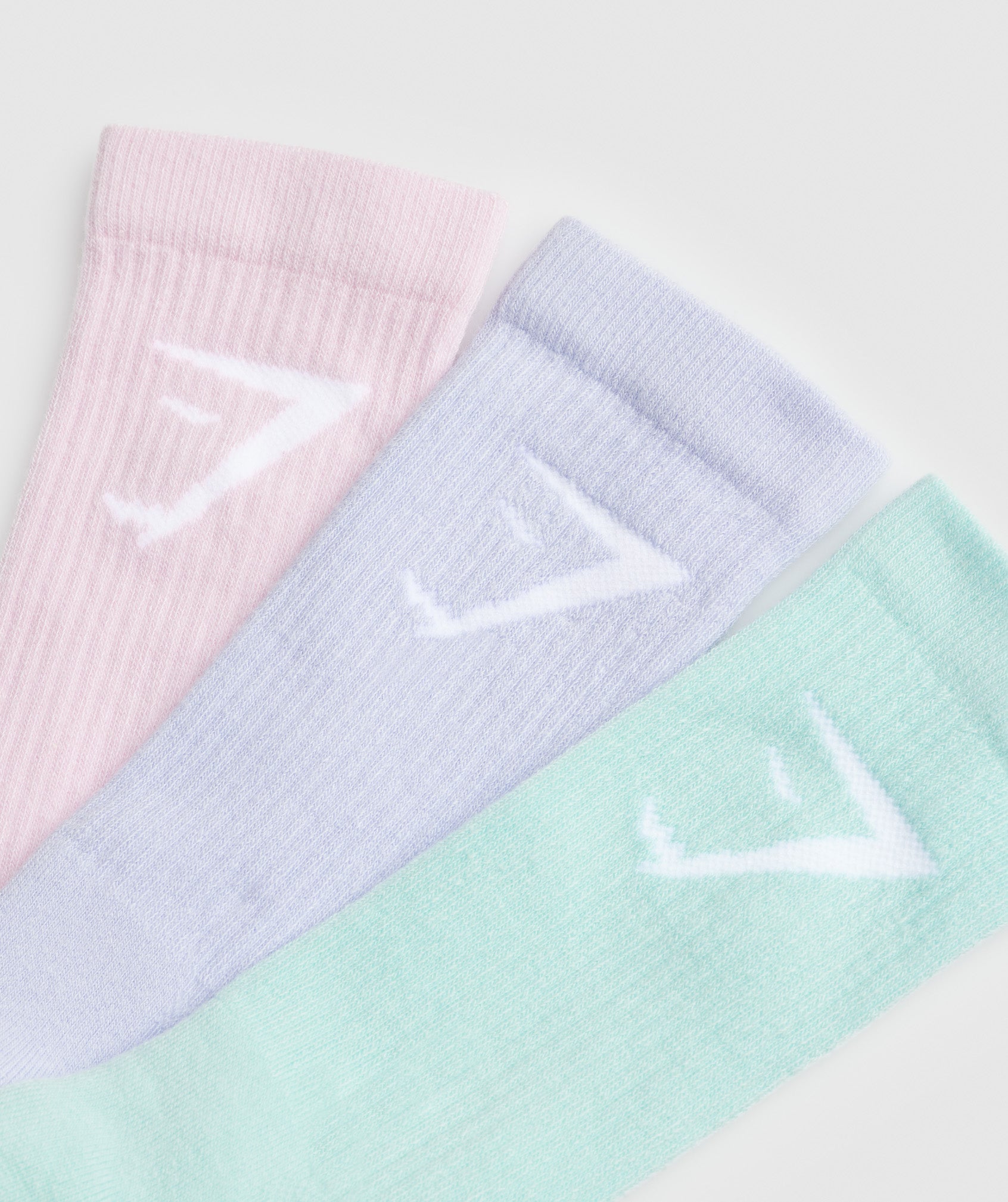 Crew Socks 3pk in Mystic Lilac/Serene Blue/Lemonade Pink - view 2