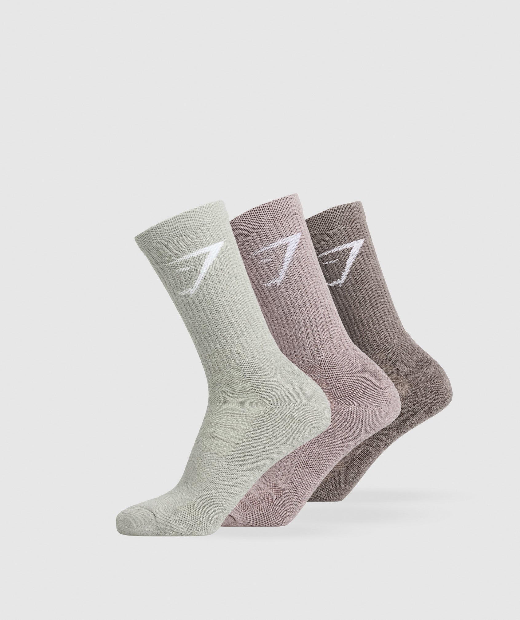 Crew Socks 3pk in Camo Brown/Washed Mauve/Stone Grey is out of stock