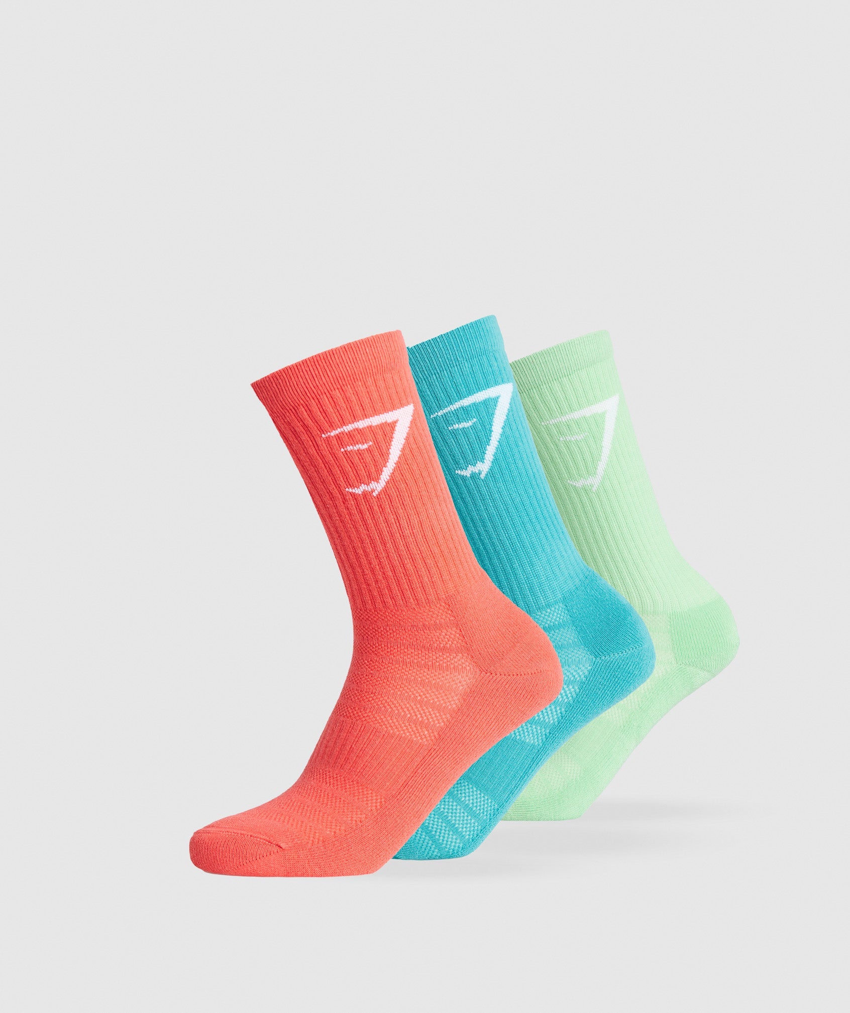 Crew Socks 3pk in Wannabe Orange/Artificial Teal/Bring It Green is out of stock
