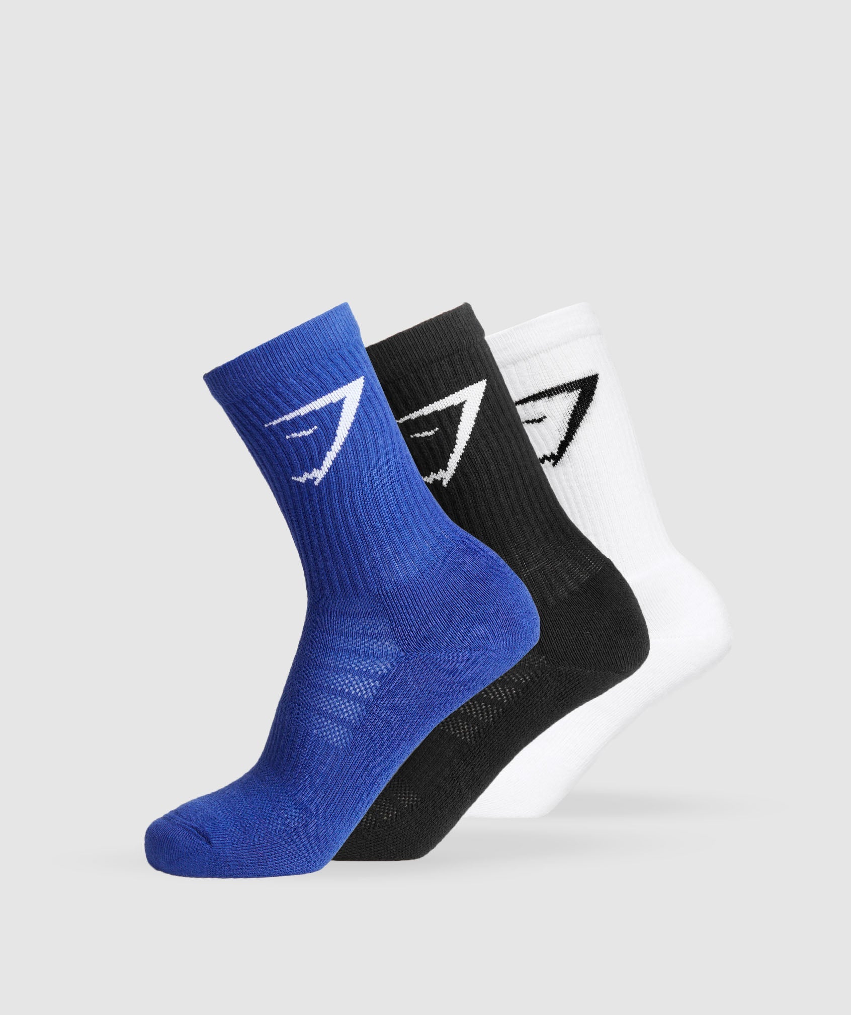 Crew Socks 3pk in White/Wave Blue/Black is out of stock