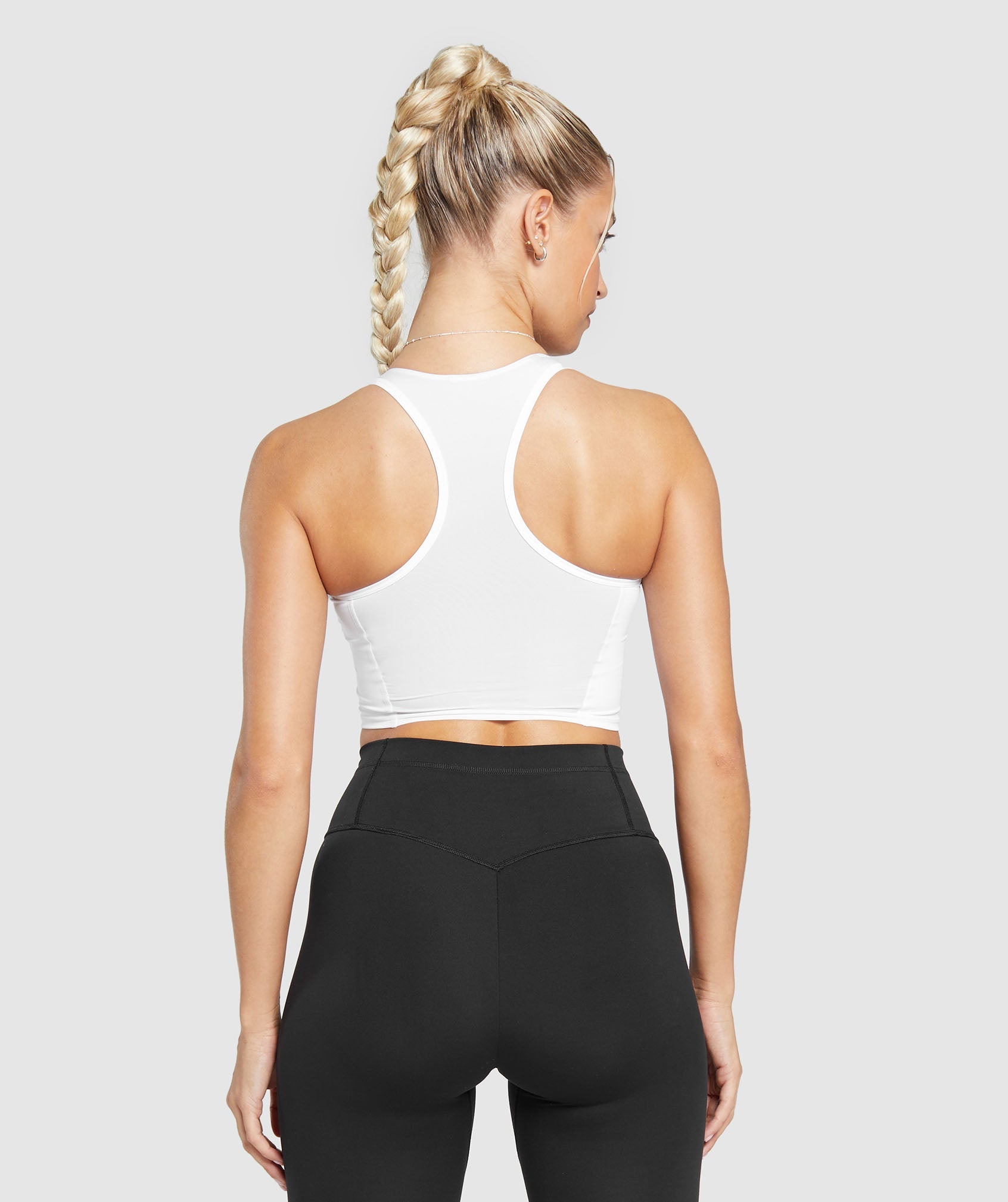 Gymshark Ruched Strappy Sports Bra - White