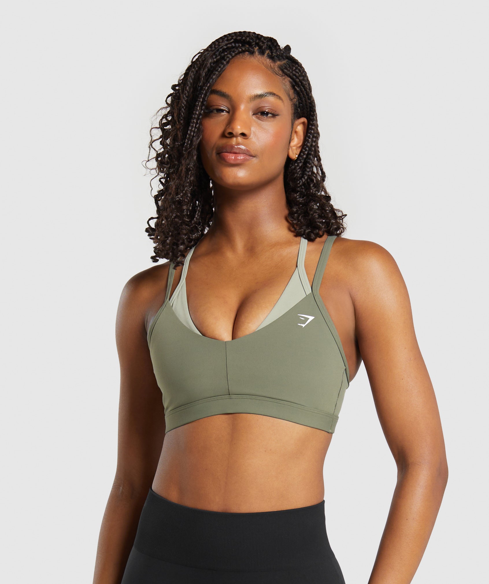 Double Up Sports Bra in Base Green/Chalk Green - view 1