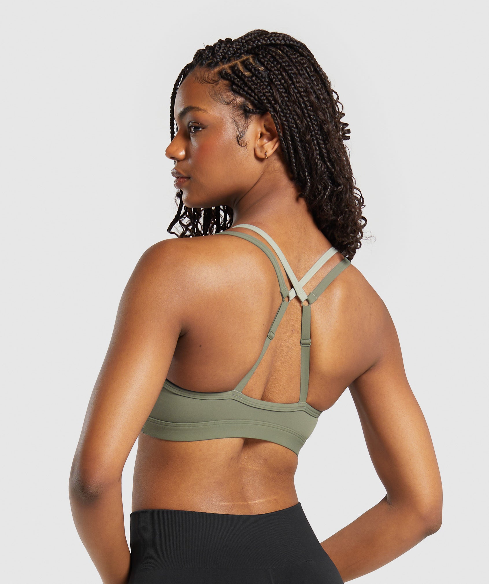 Double Up Sports Bra in Base Green/Chalk Green - view 2