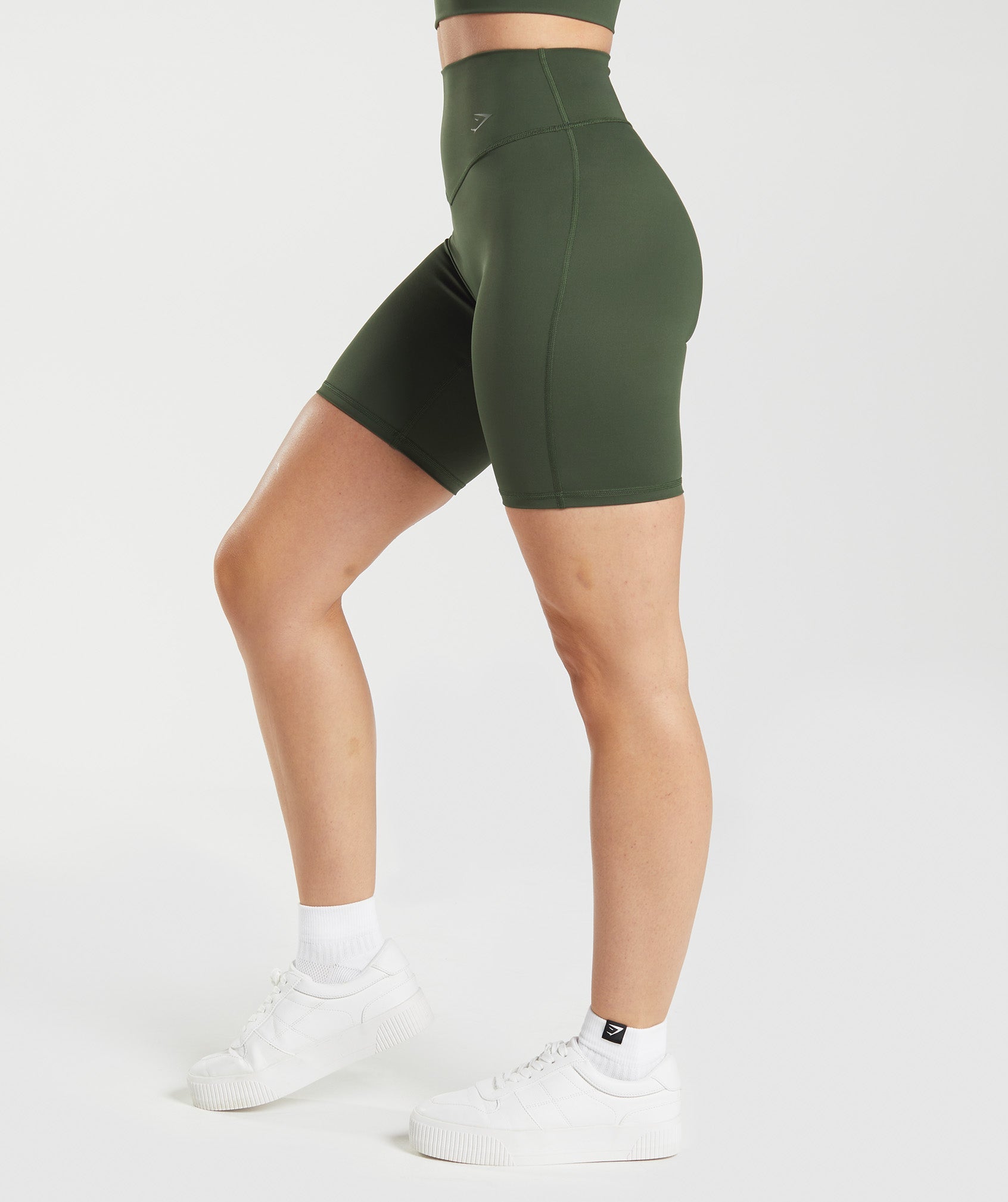 Elevate Cycling Shorts in Moss Olive - view 3