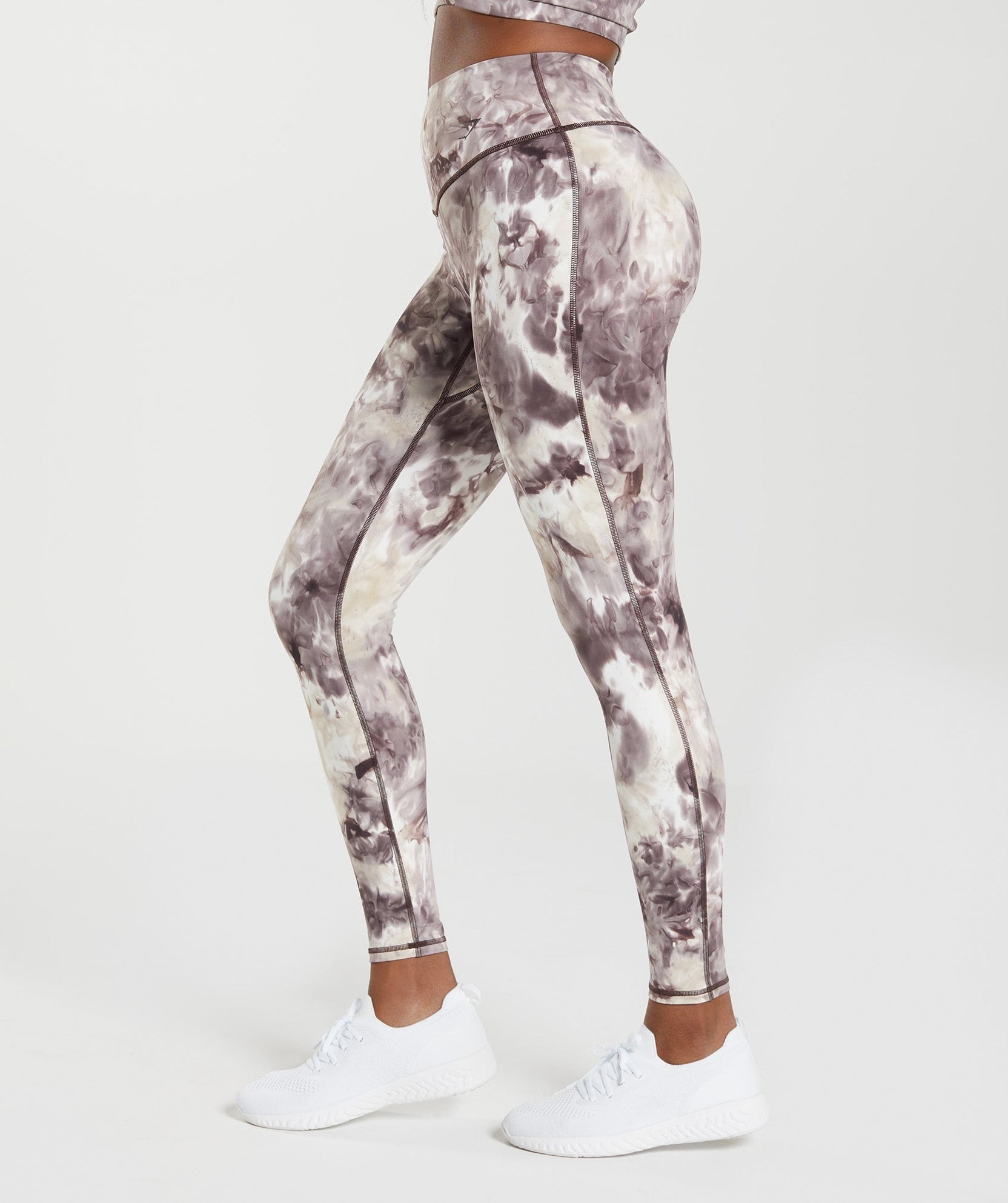 Gymshark Elevate Leggings - Cement Brown Spray Dye | Gymshark