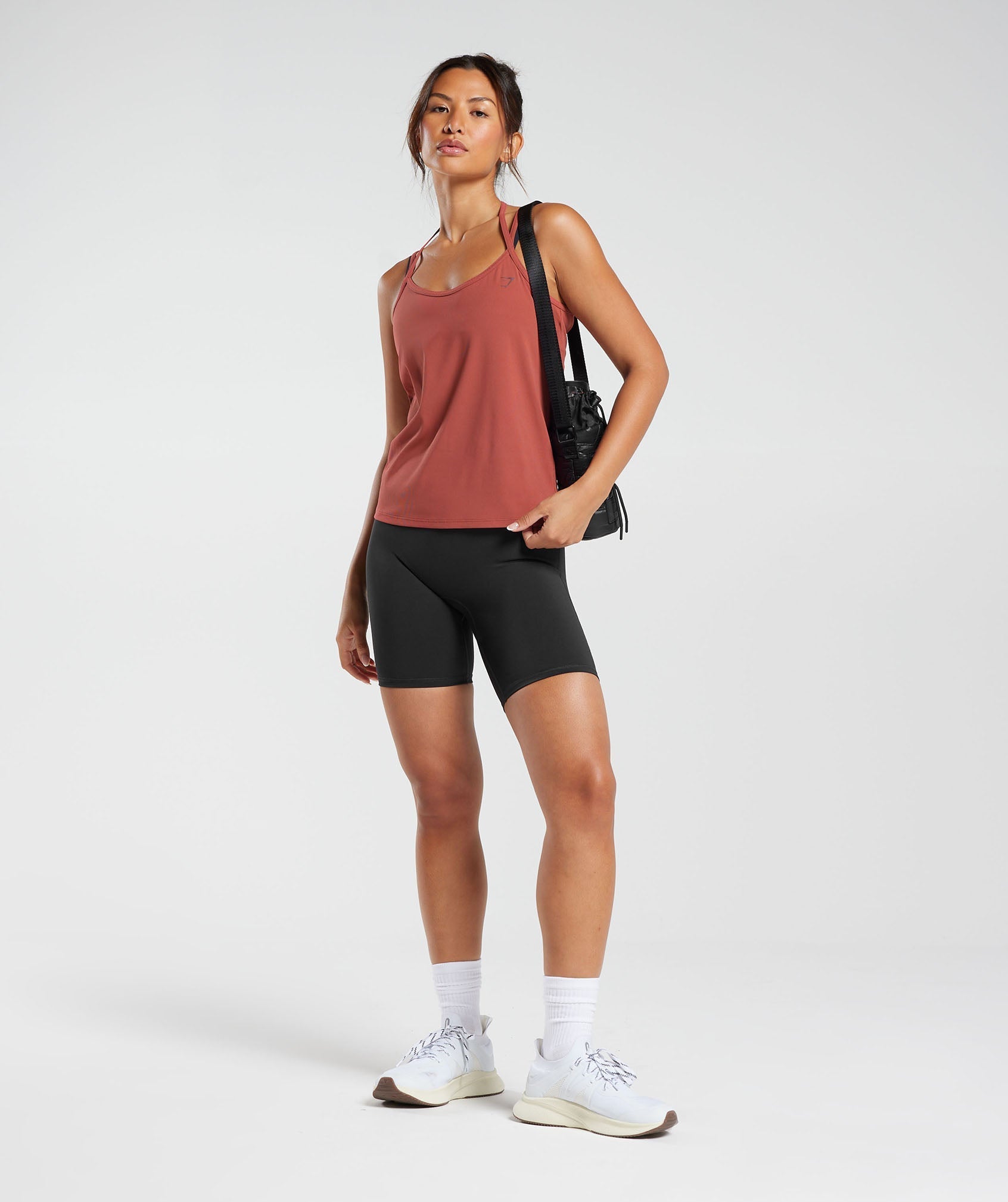 Elevate Strappy Tank in Rust Red - view 4