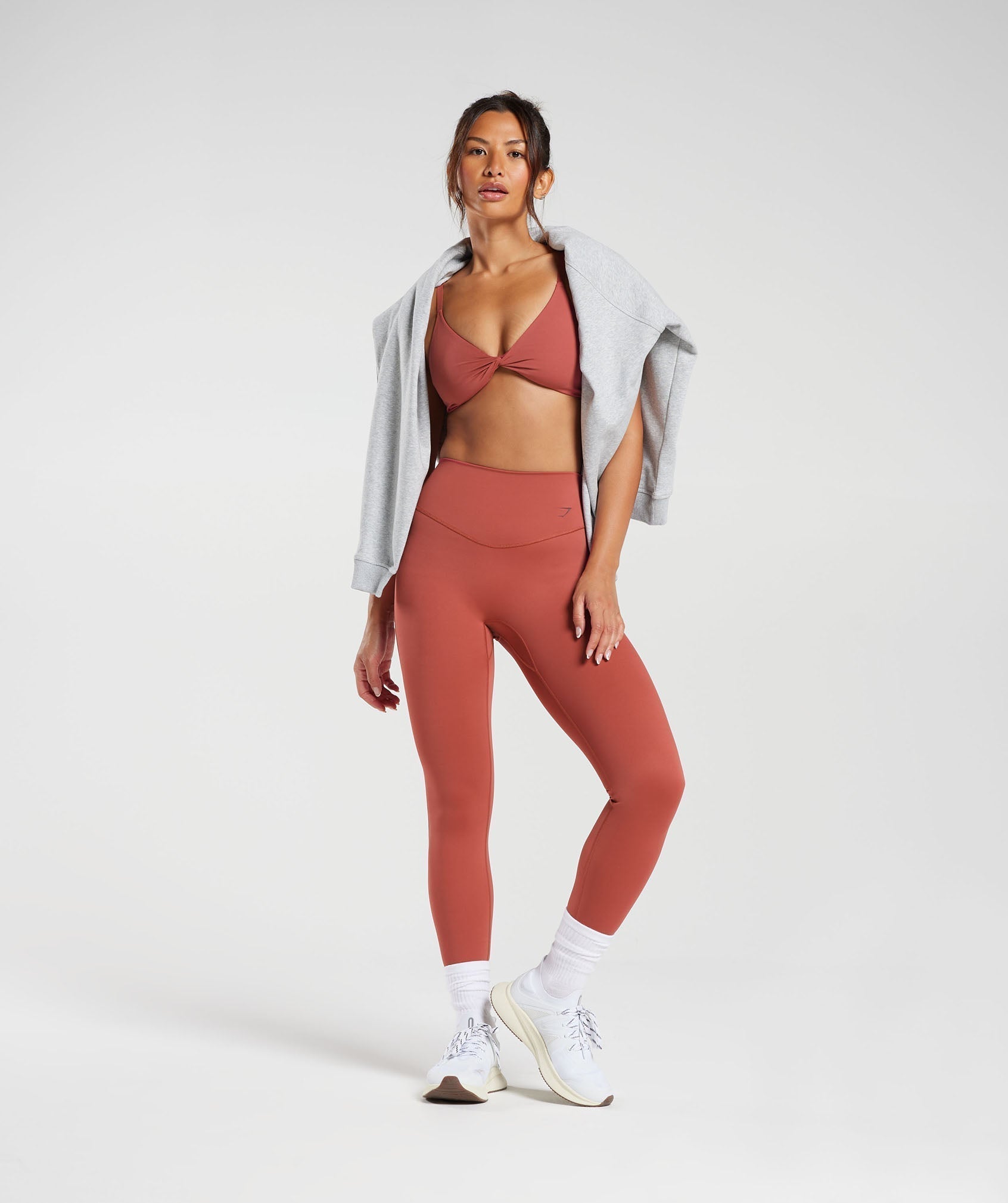 Elevate Twist Front Bralette in Rust Red - view 4