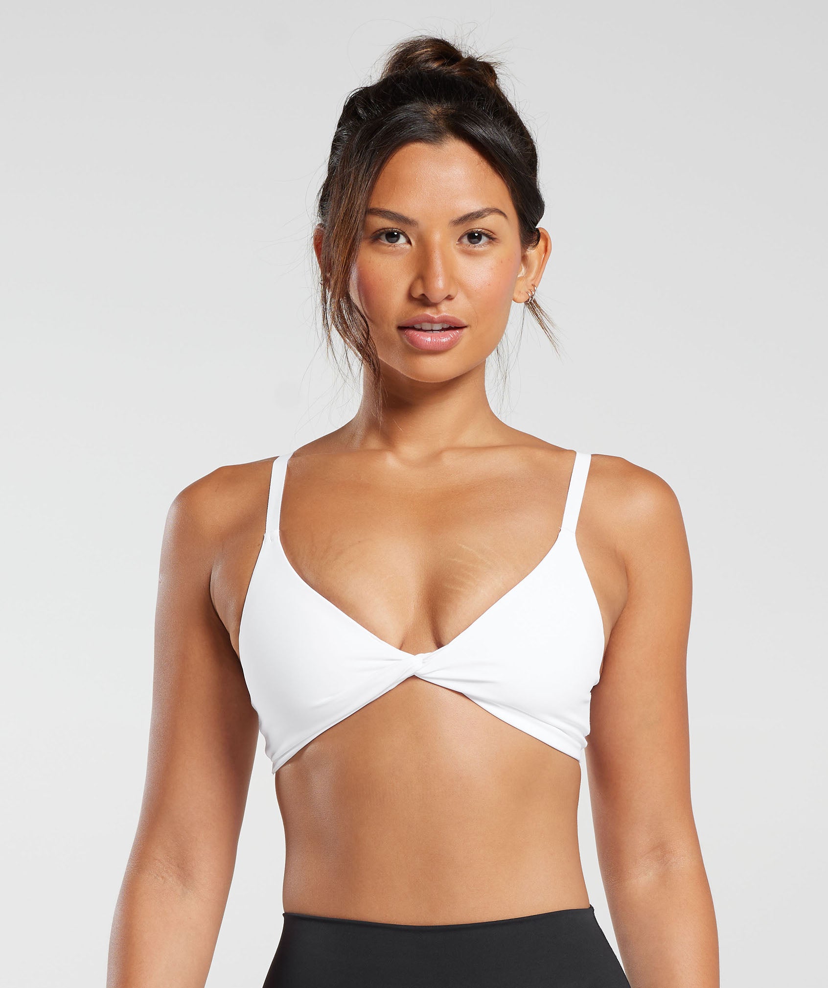 Elevate Twist Front Bralette in White is out of stock