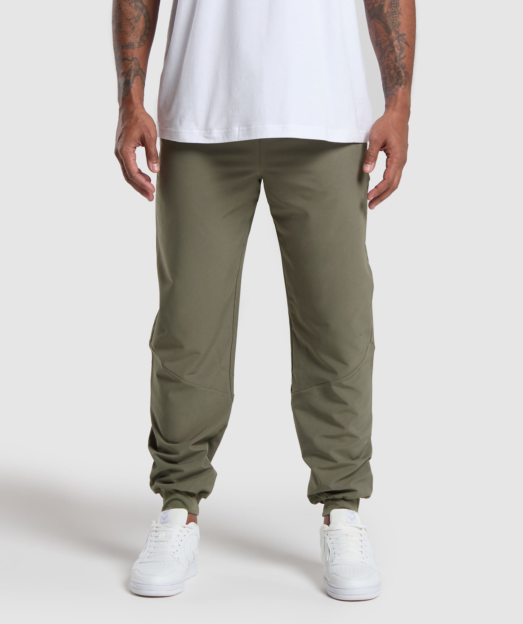 Ease Woven Joggers in Base Green - view 2