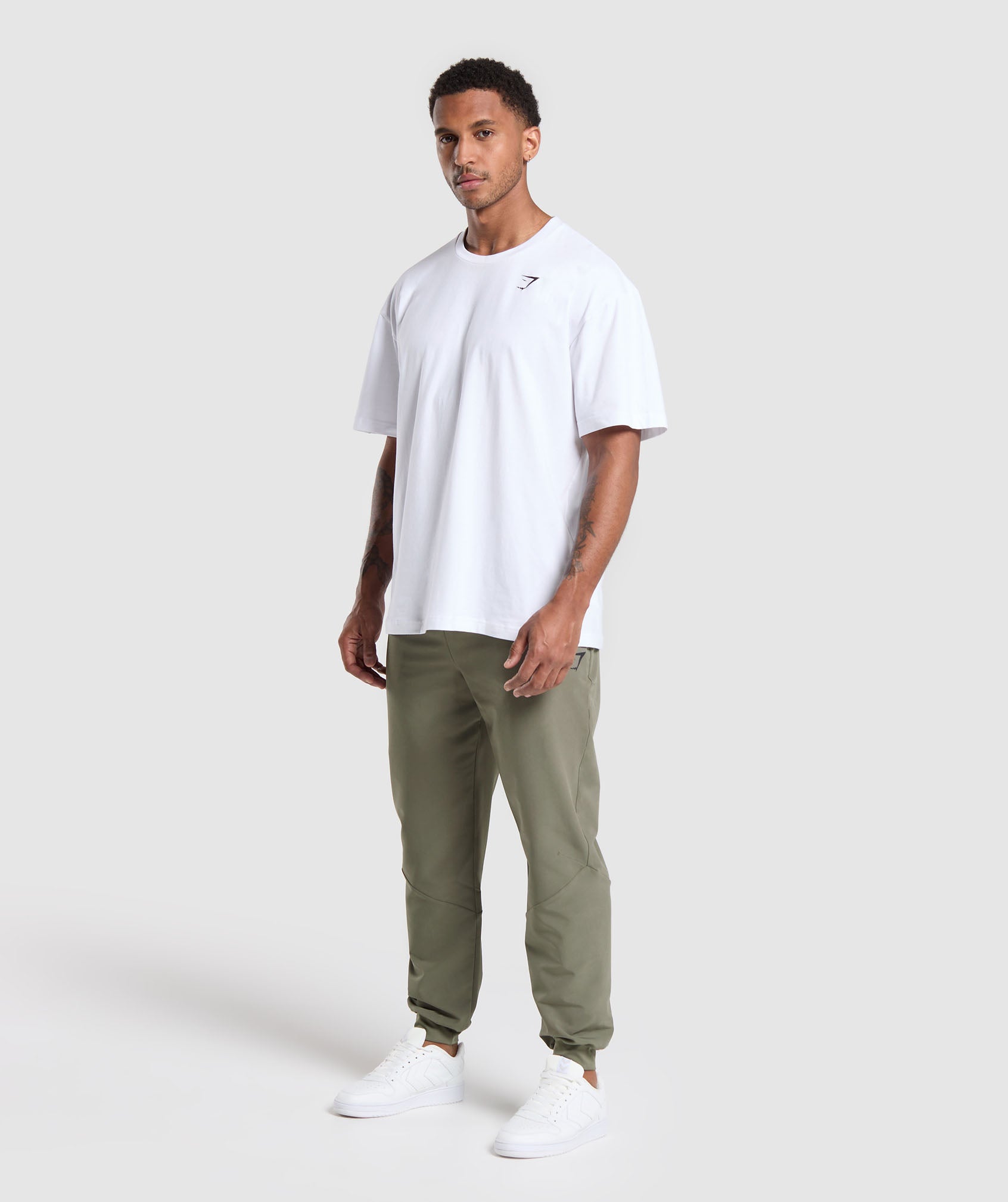 Ease Woven Joggers in Base Green - view 4