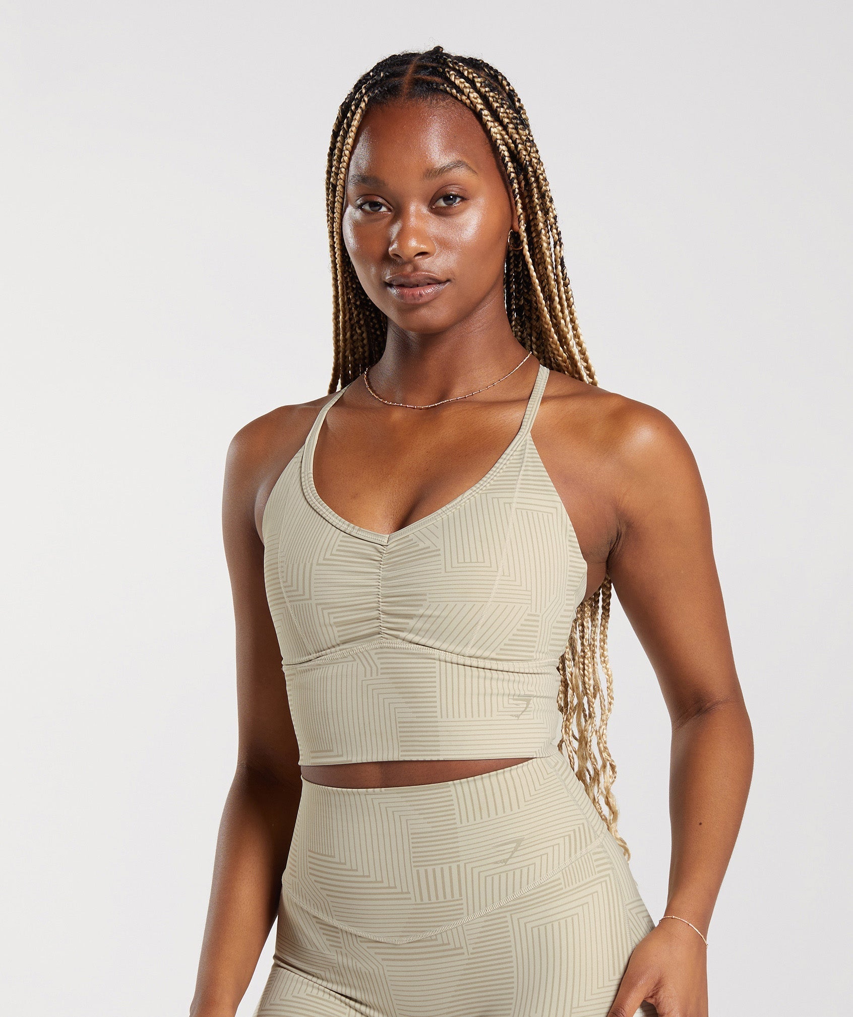 Elevate Longline Sports Bra in Sandy Brown