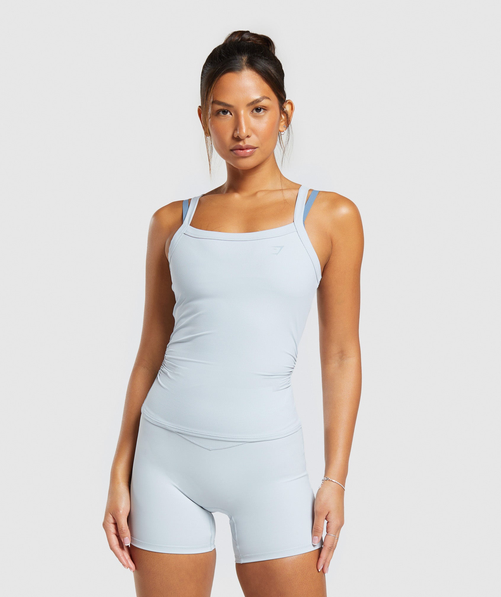 Elevate Ruched Tank in Fresh Blue - view 1