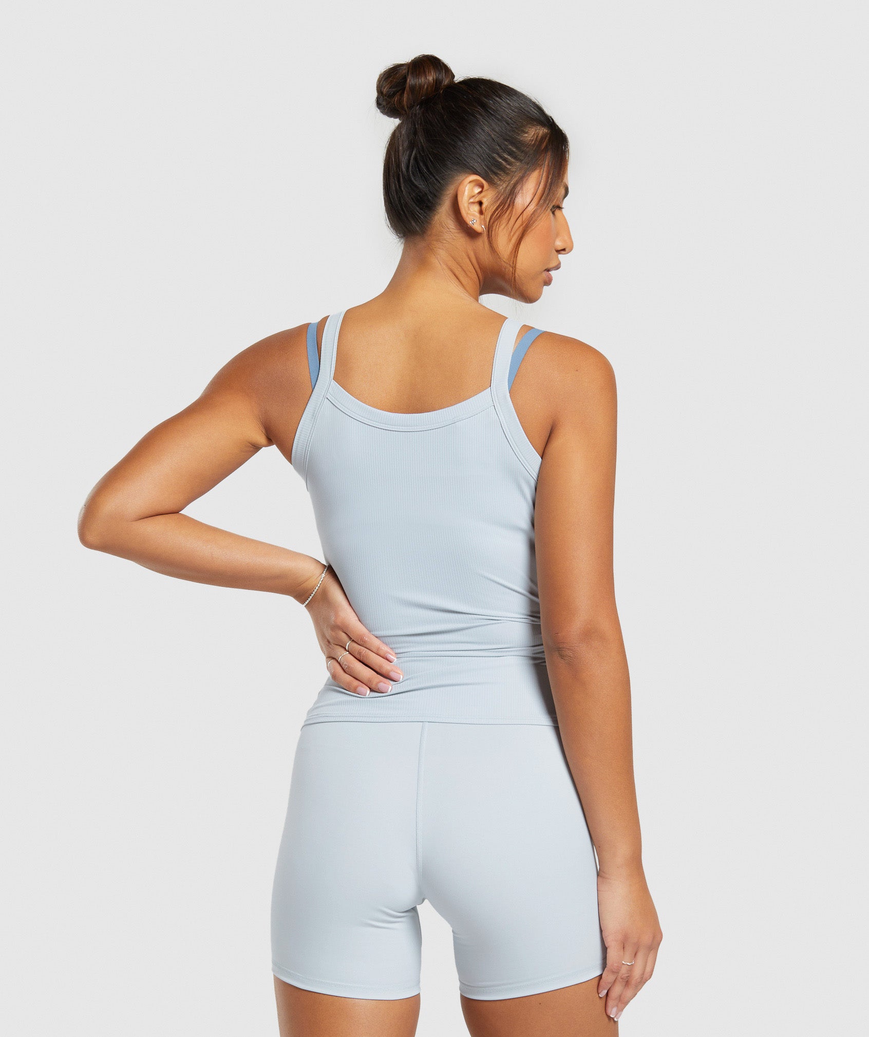 Elevate Ruched Tank in Fresh Blue - view 2