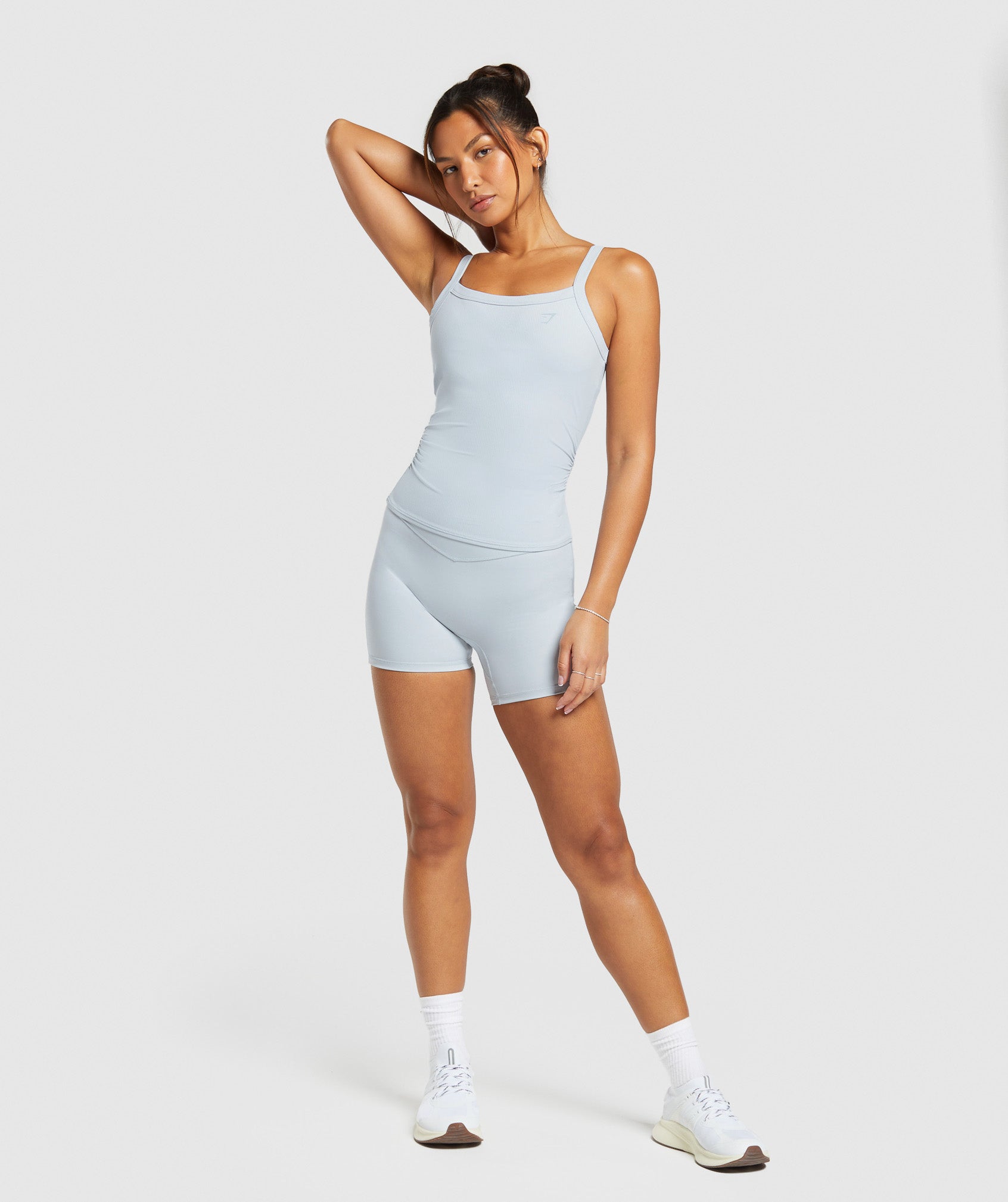 Elevate Ruched Tank in Fresh Blue - view 4