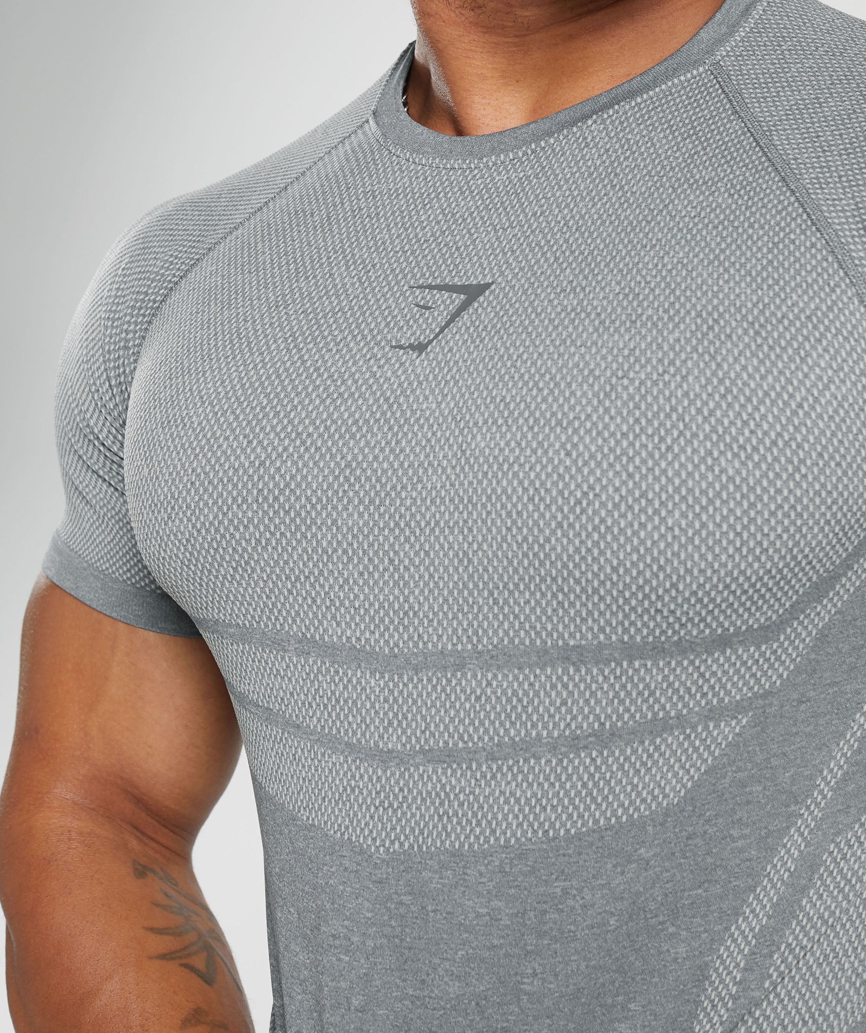 Gymshark, Tops, Gymshark Seamless Airflow Tshirt Light Grey Short Sleeve  Top Size Medium