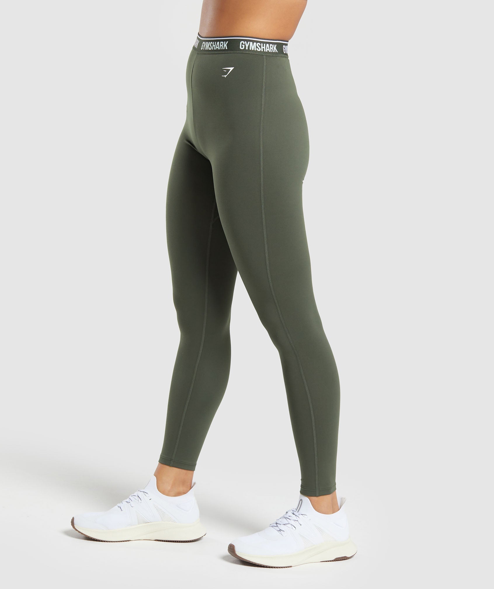 Everyday Waistband Leggings in Strength Green - view 3
