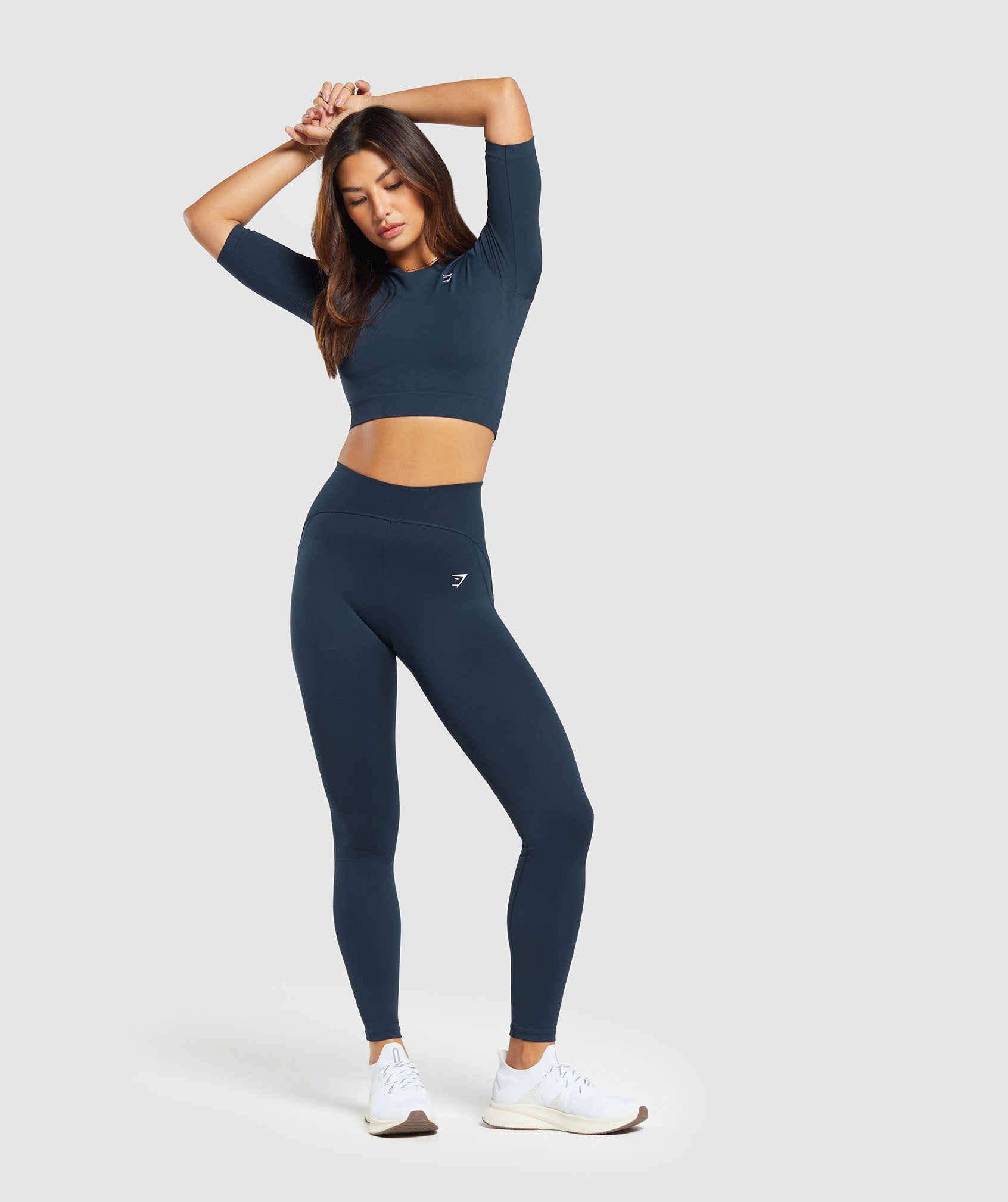 Everyday Seamless Crop Top in Navy - view 4