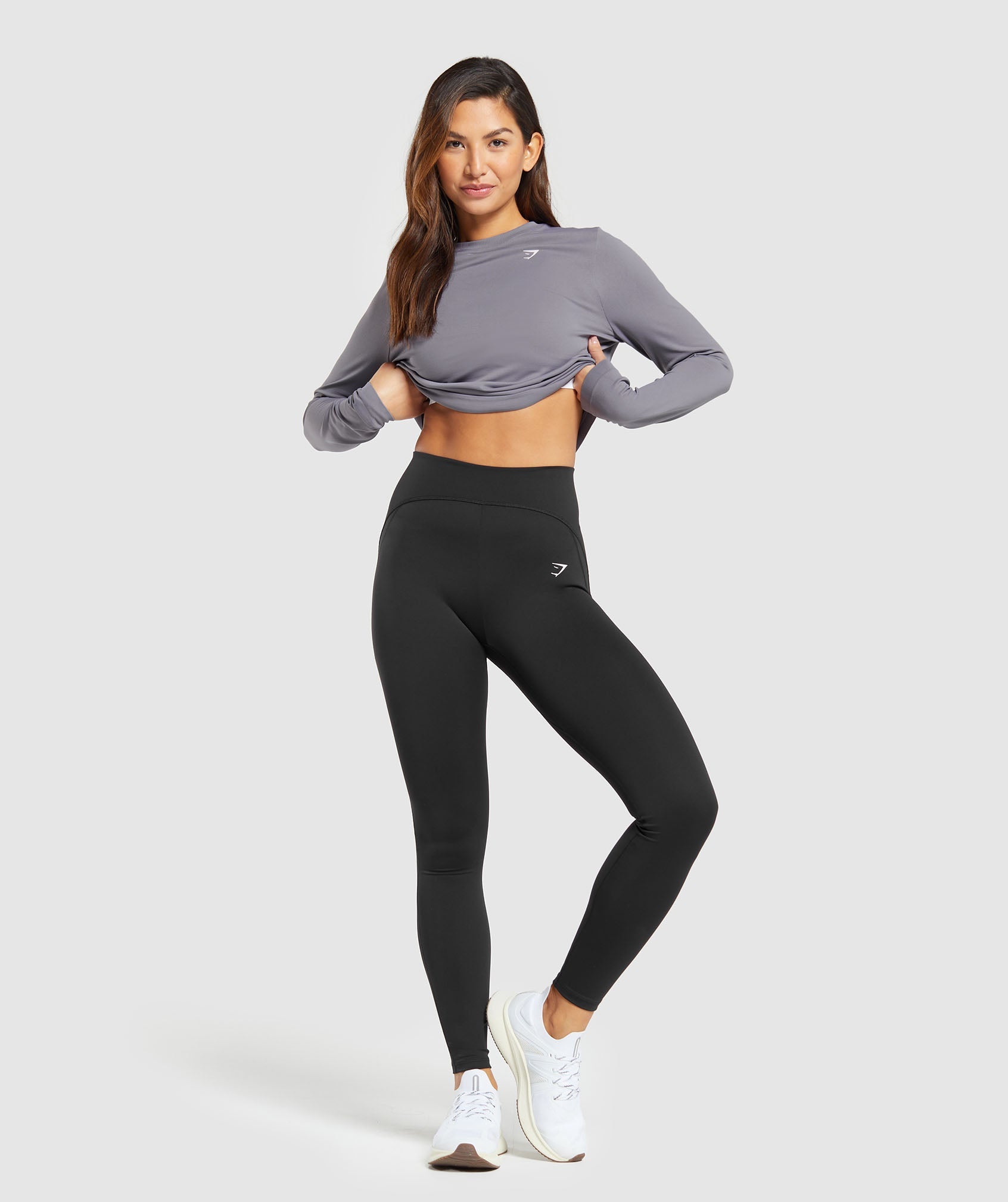 Everyday Seamless Long Sleeve Top in Fog Purple - view 4