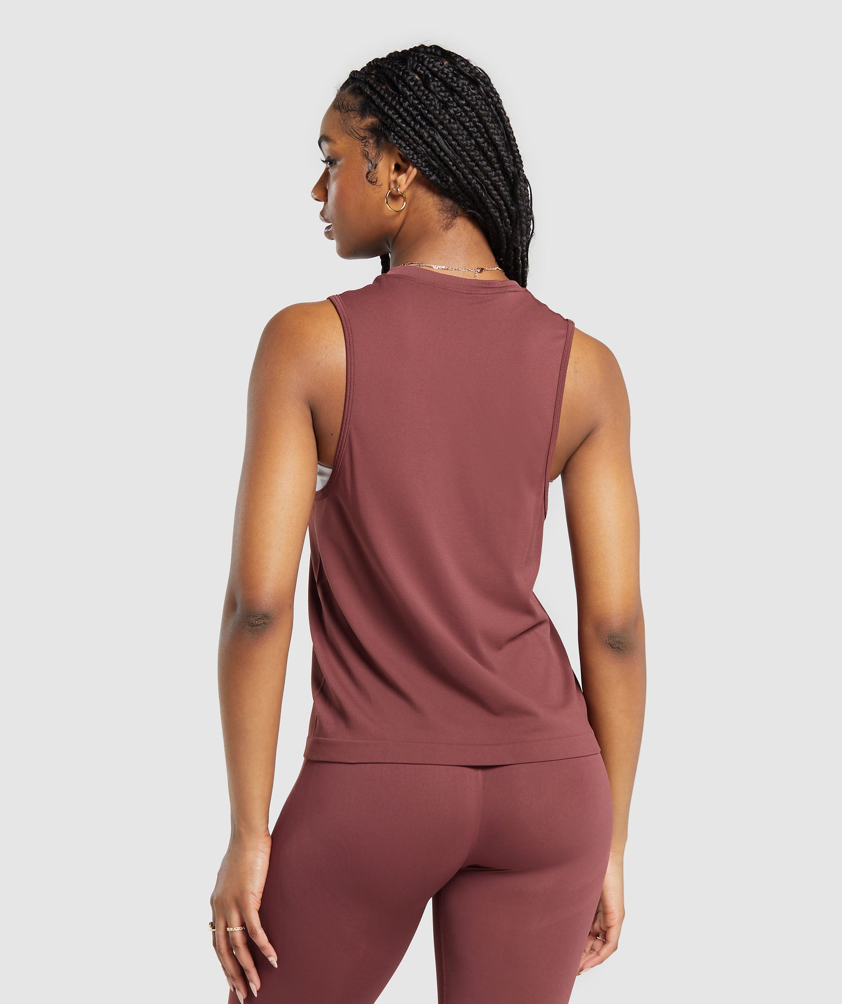 Everyday Seamless Tank in Burgundy Brown - view 2