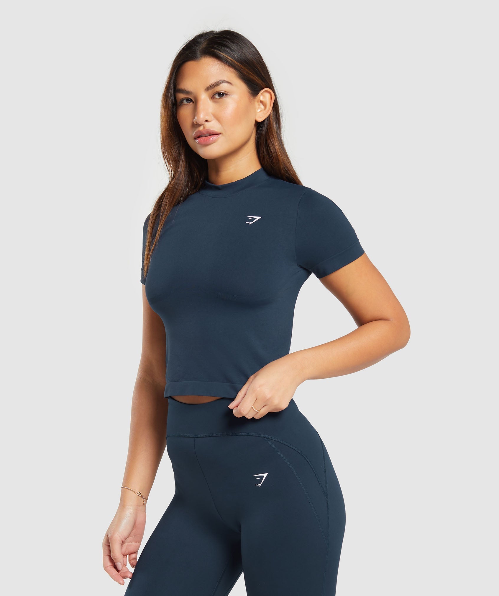 Everyday Seamless Tight Fit Tee in Navy - view 3