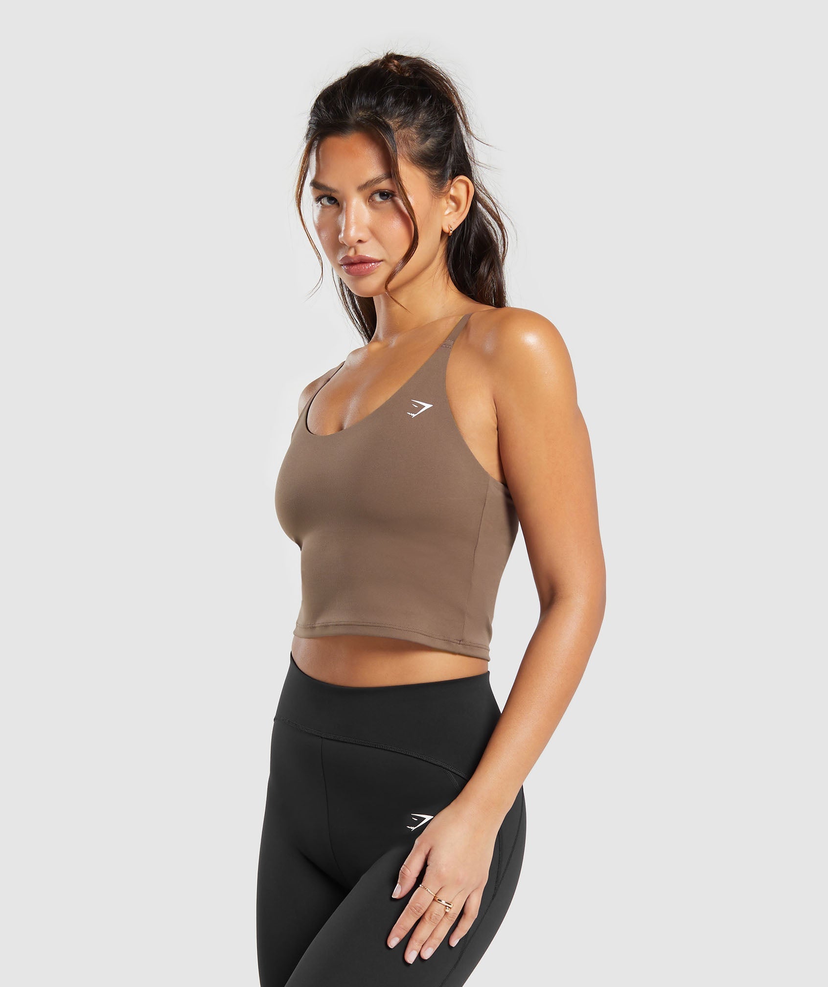 Everyday Shelf Cami Tank- Soft Brown in null - view 3