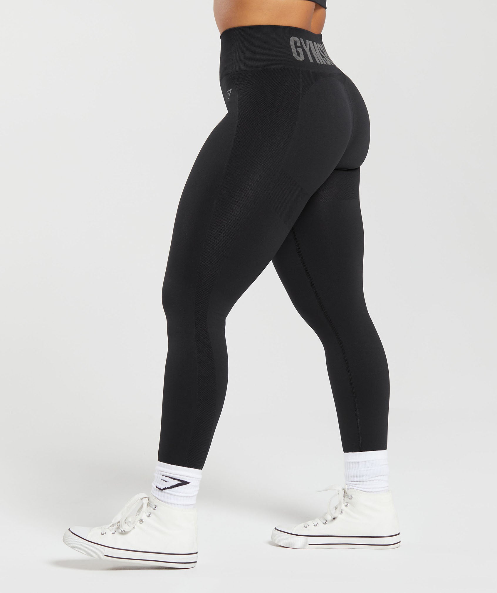 Gymshark Women's Size Medium High Waisted Seamless Logo Waistband Legging