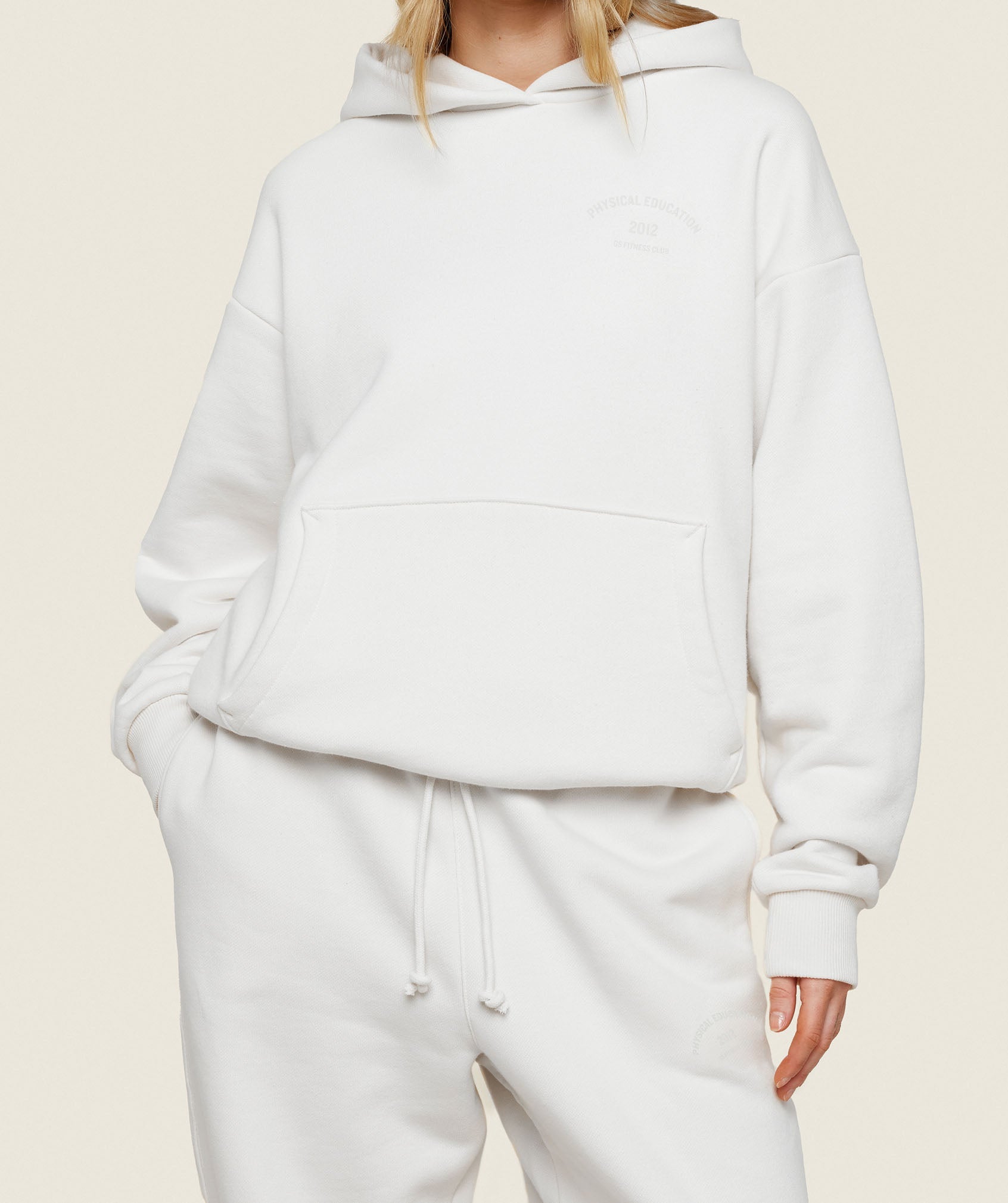 Phys Ed Graphic Hoodie in Ecru White - view 3