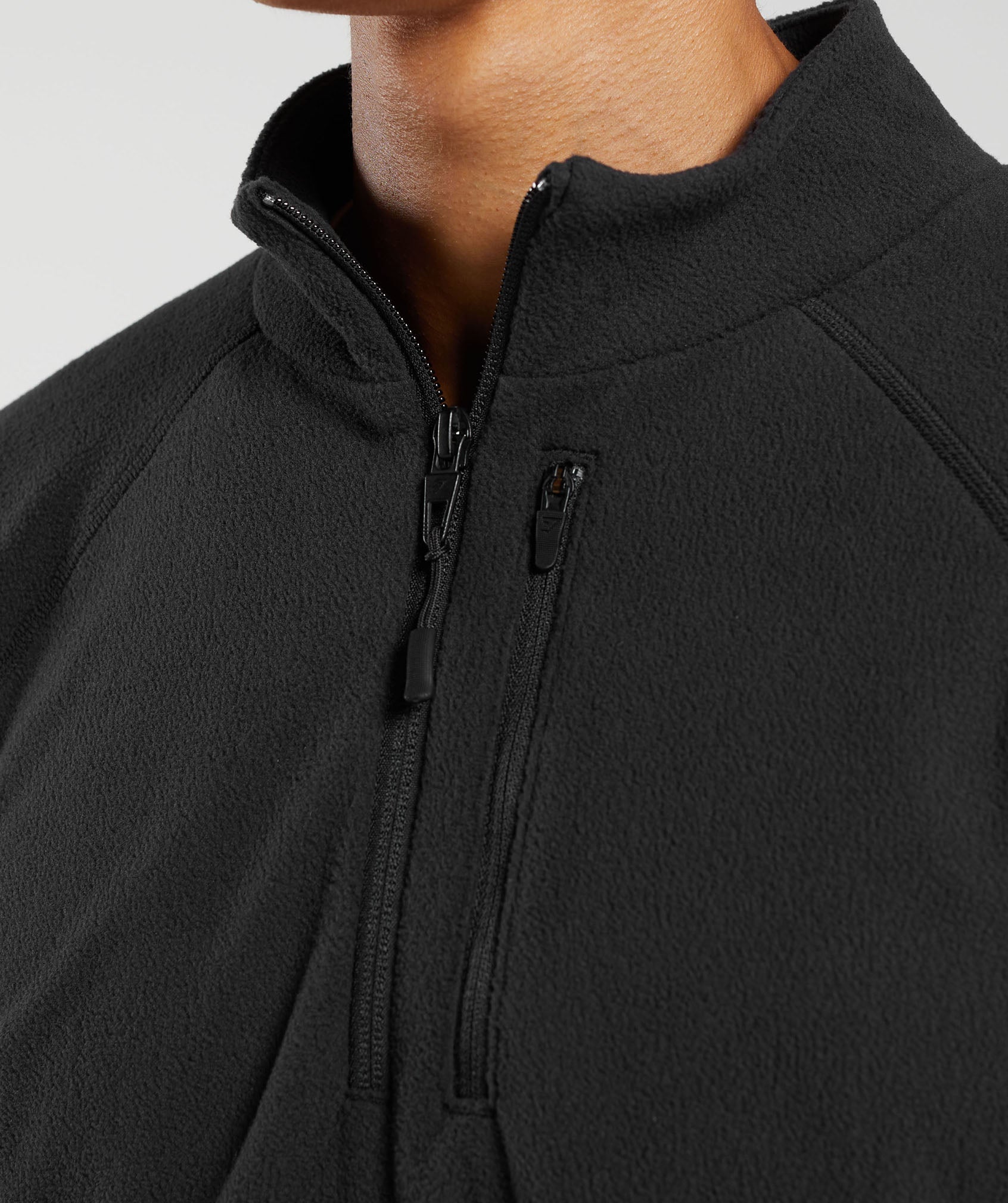 Fleece 1/4 Zip in Black - view 5