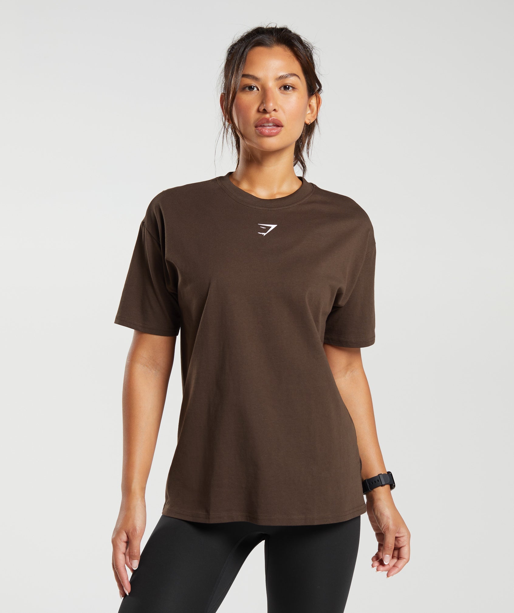 Gymshark Fraction Oversized T-Shirt - Archive Brown