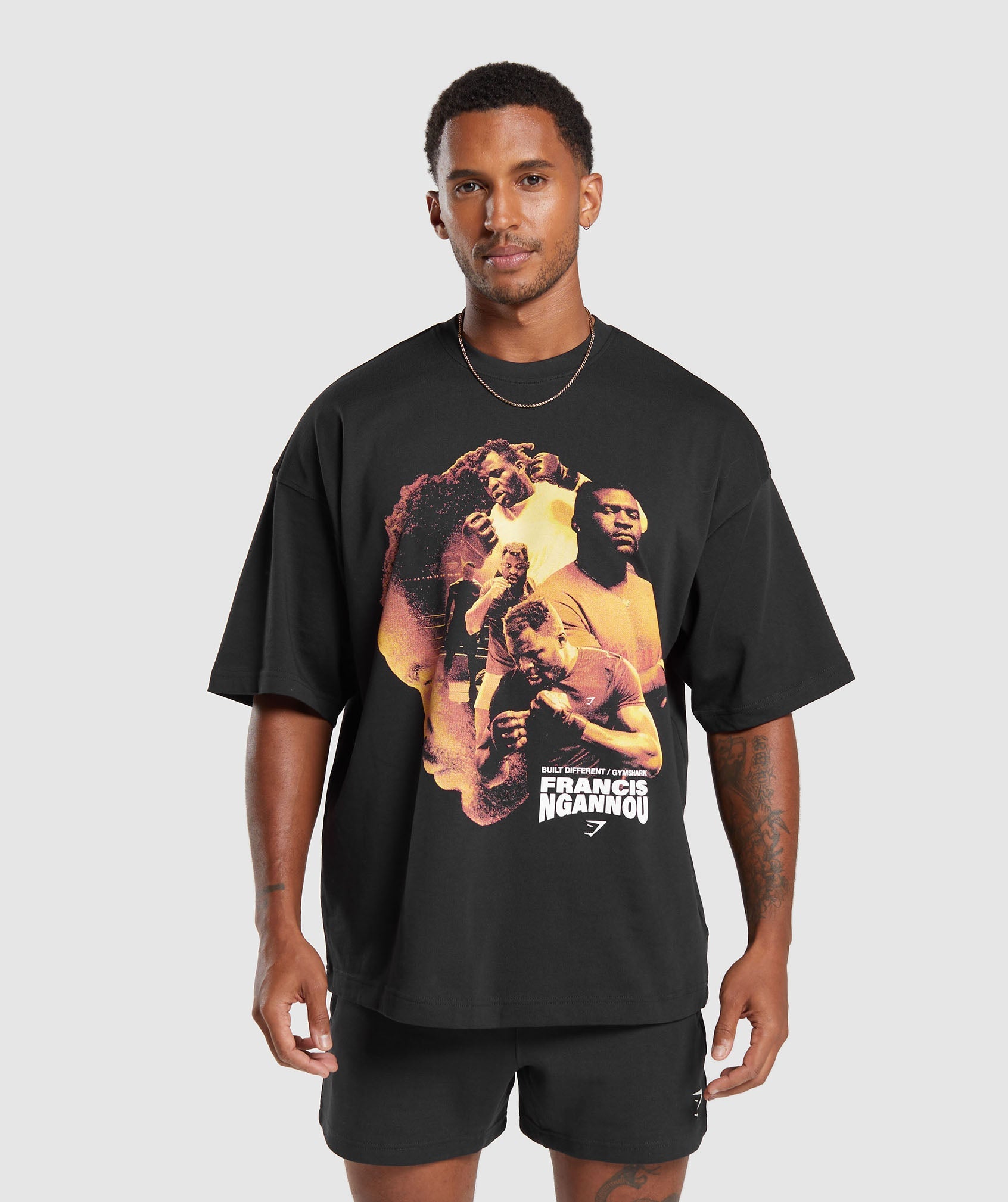 GS x Francis Ngannou Graphic Tee in Black - view 2