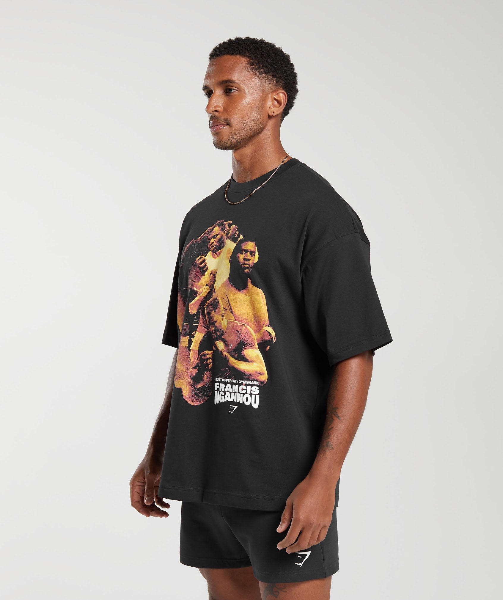 GS x Francis Ngannou Graphic Tee in Black - view 6