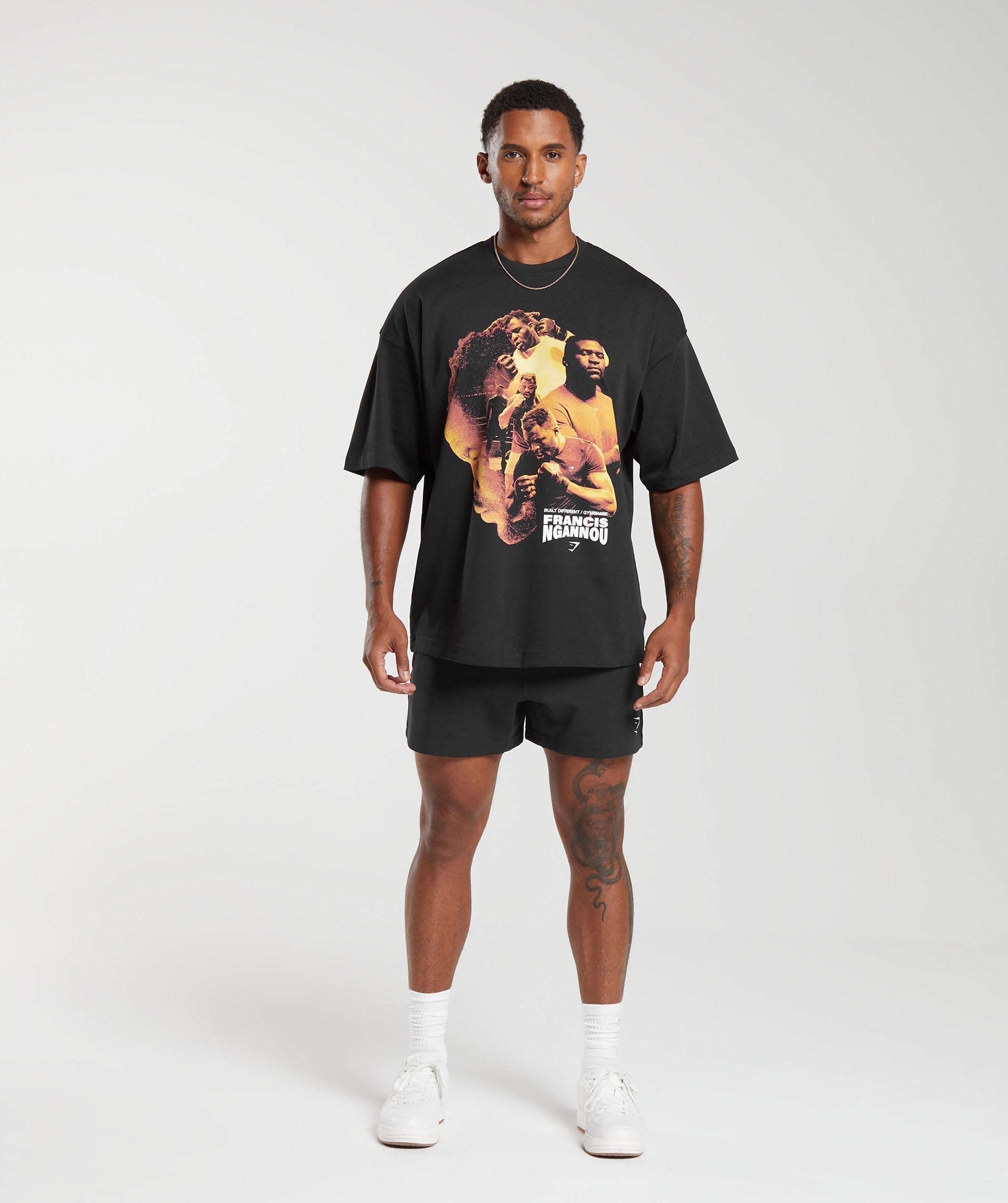 GS x Francis Ngannou Graphic Tee in Black - view 9