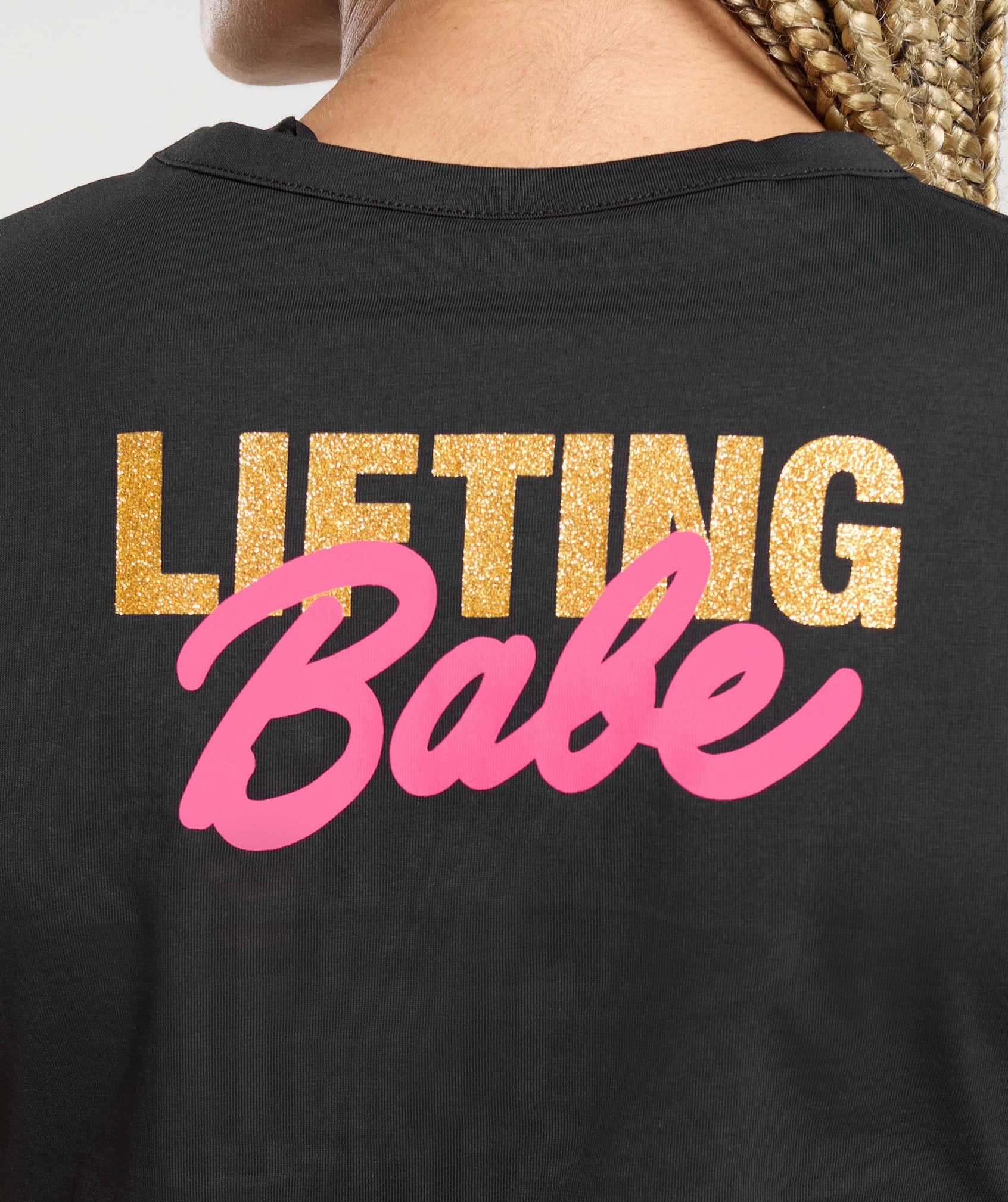 Lifting Babe Tee in Black - view 6