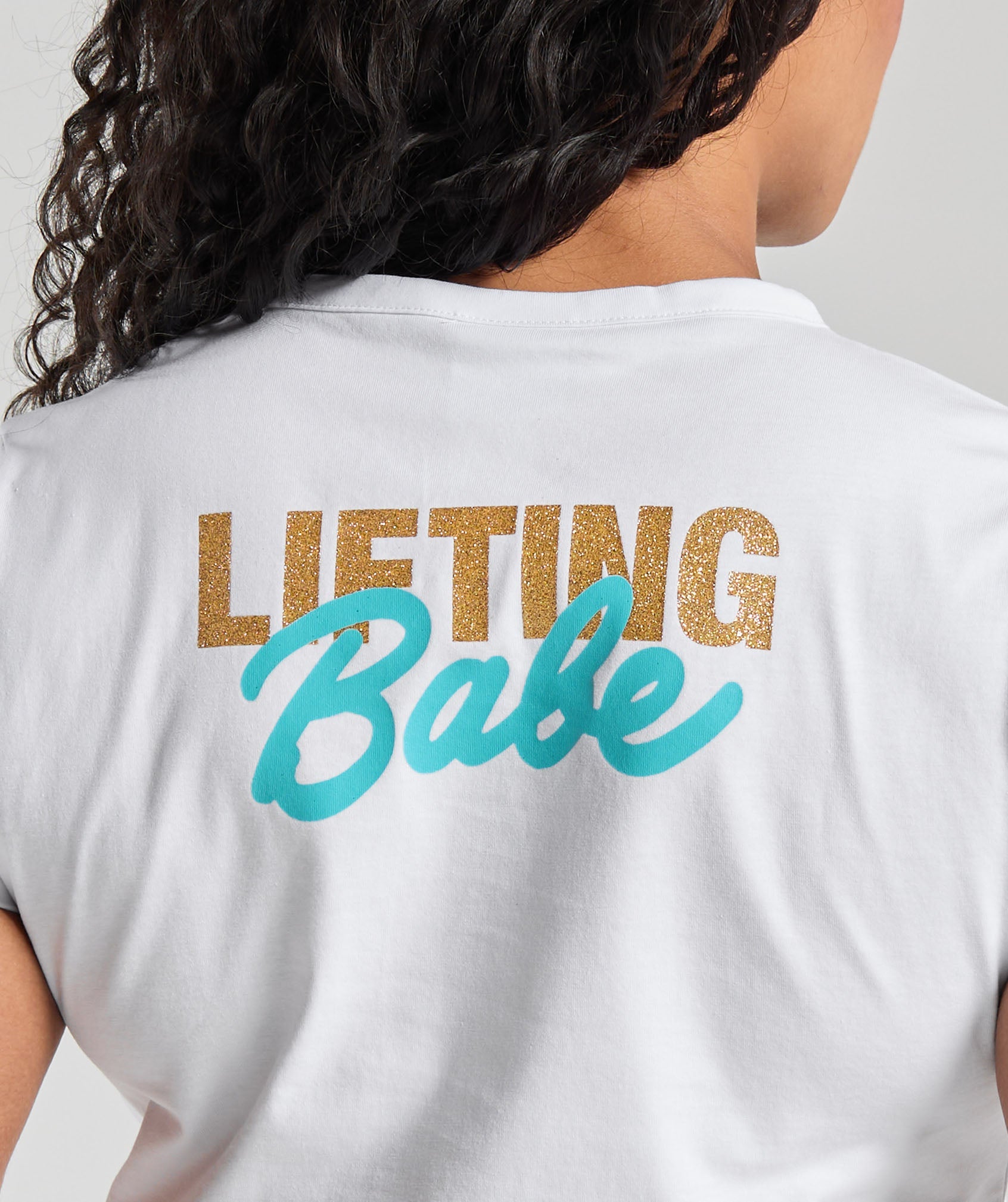Lifting Babe Tee in White - view 5