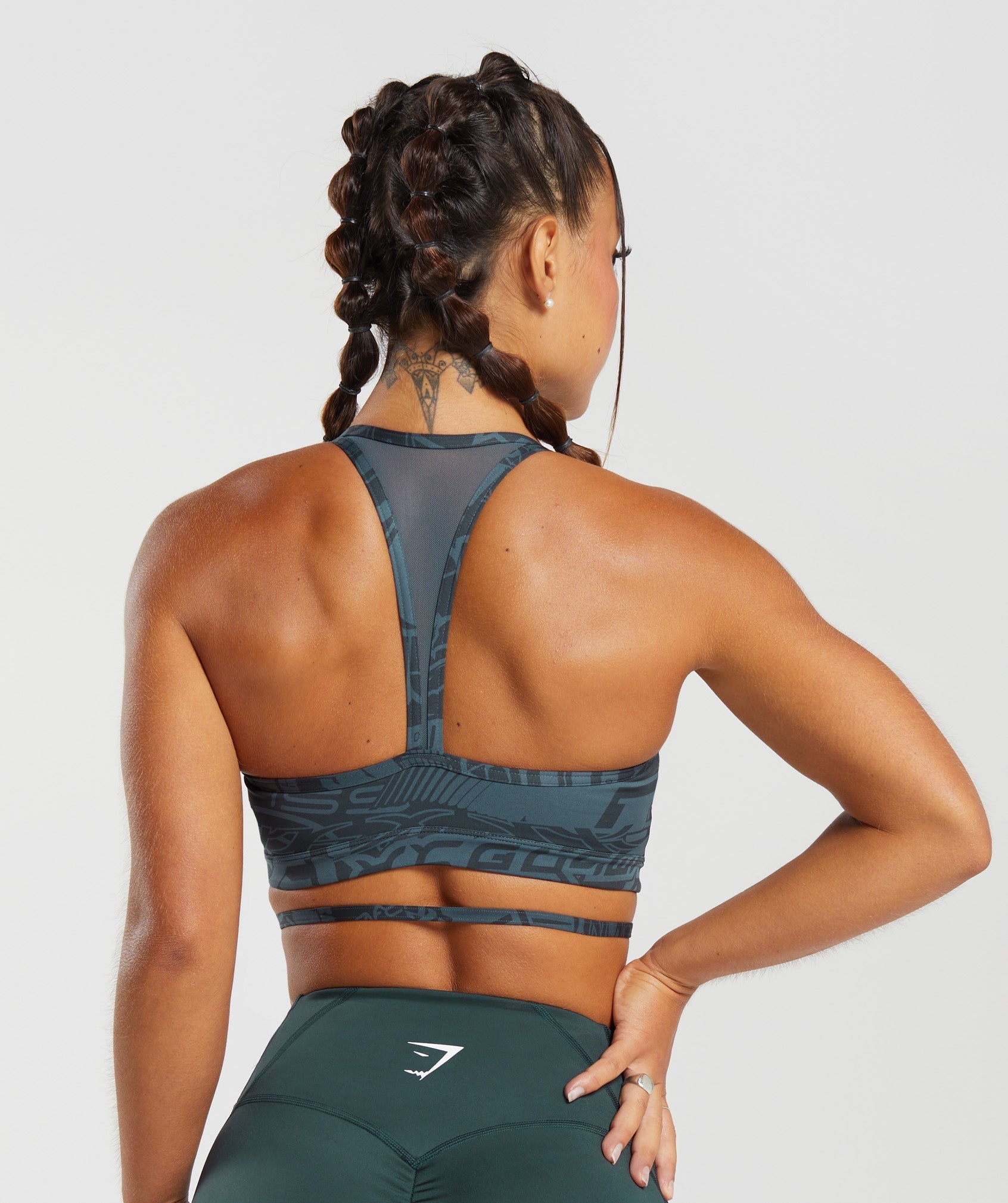 Gymshark GS Power Strappy Sports Bra - Smokey Teal