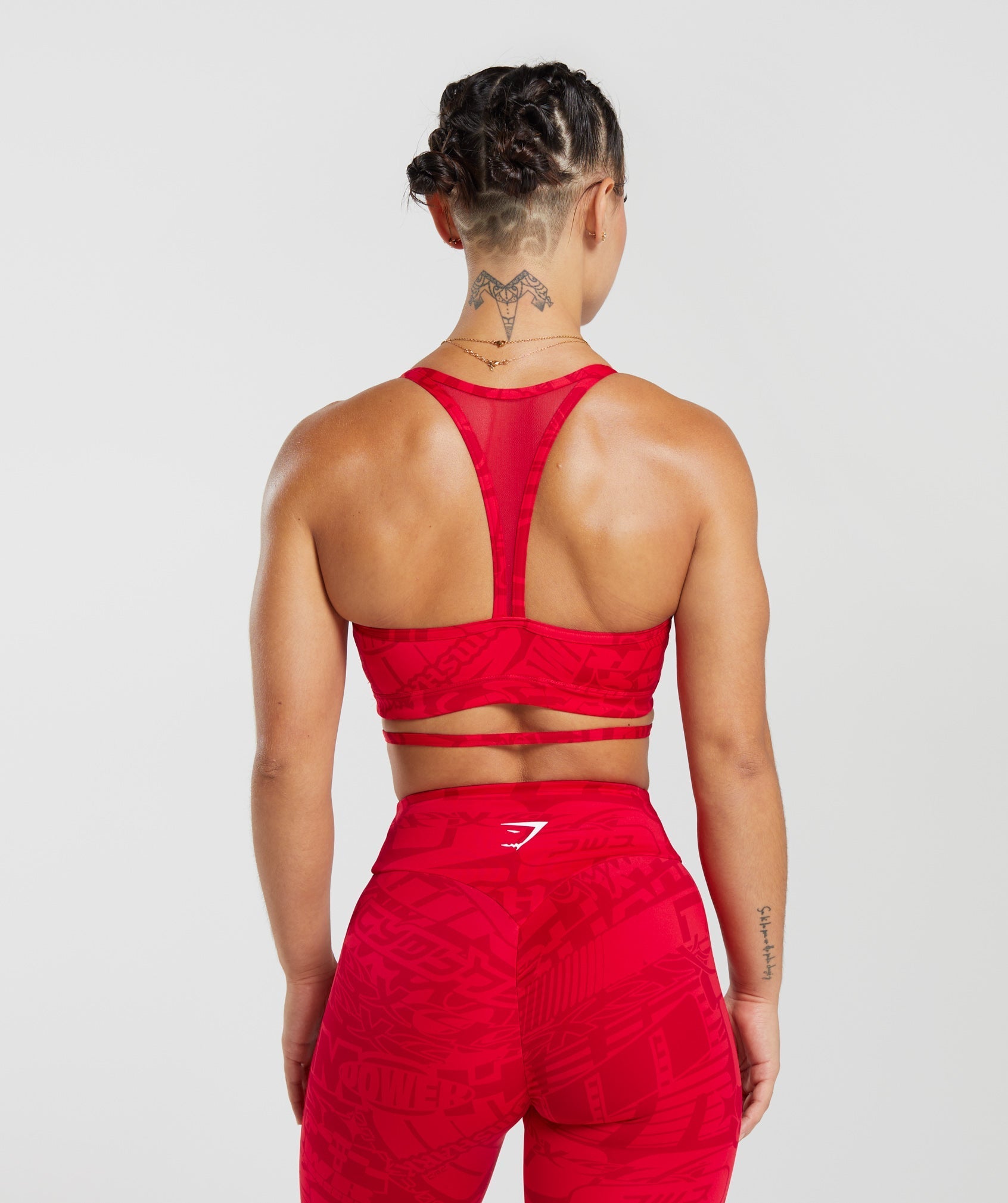 GS Power Strappy Sports Bra in Zesty Red - view 2