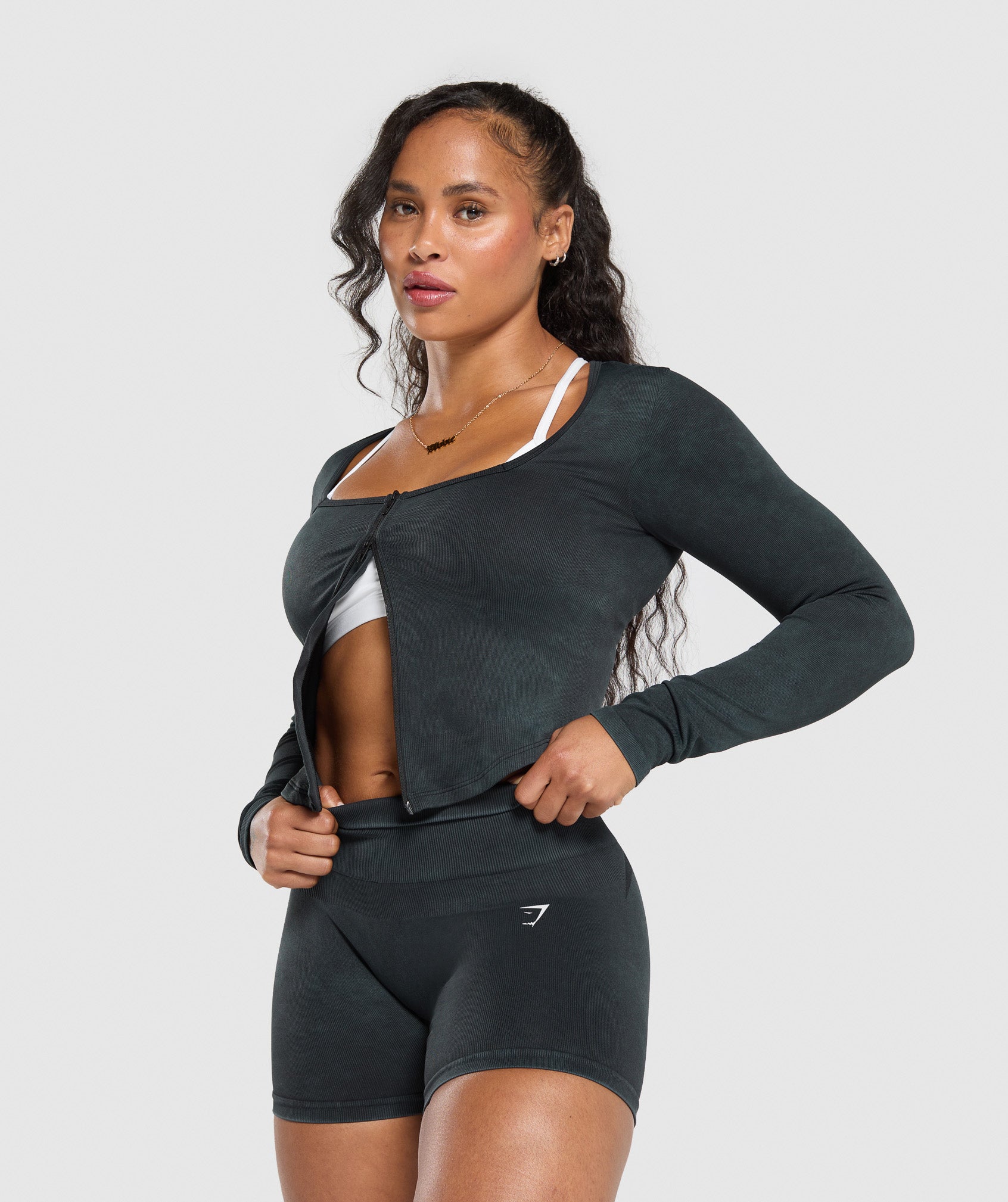 Gymshark Everyday Seamless Zip Tracktop - Navy | Gymshark