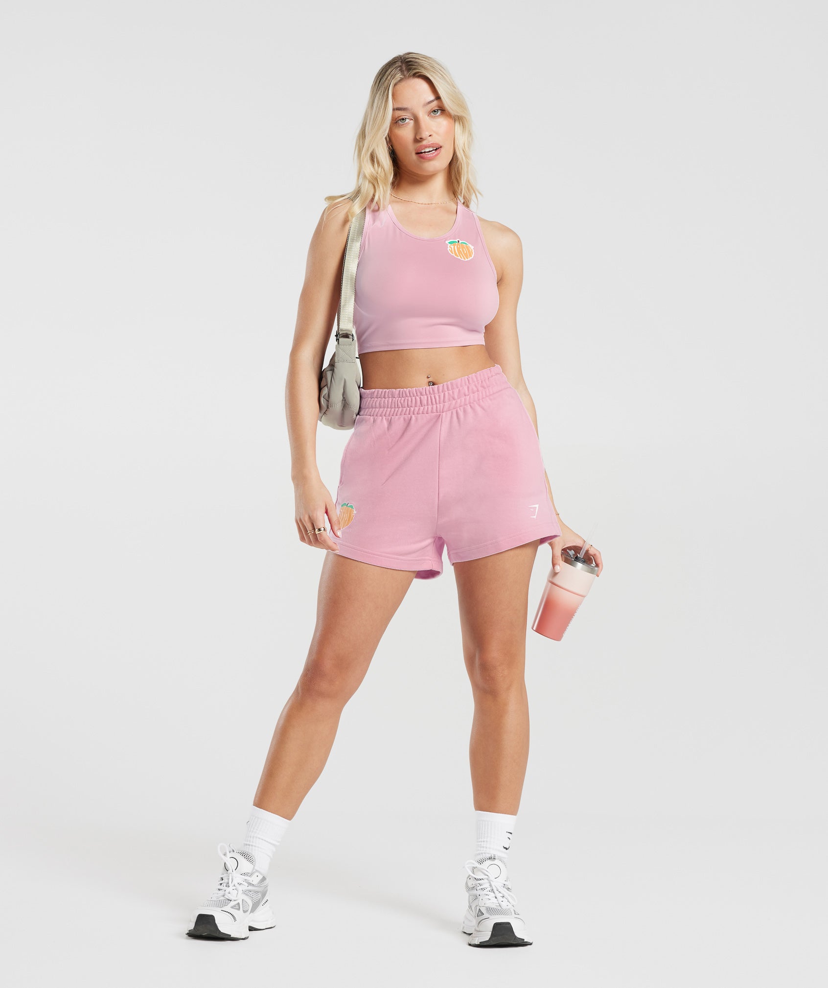 Strong Peach Shorts in Candy Floss Pink - view 4