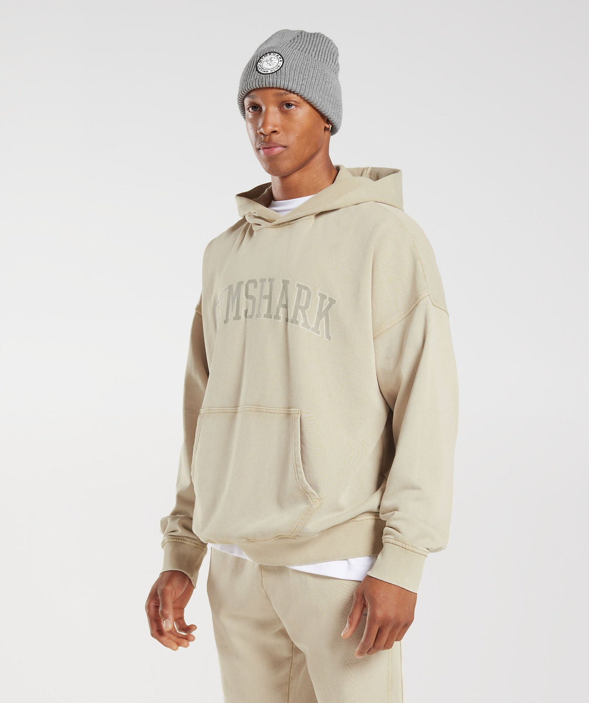 Gymshark Collegiate Hoodie - Pebble Grey/Acid Wash | Gymshark