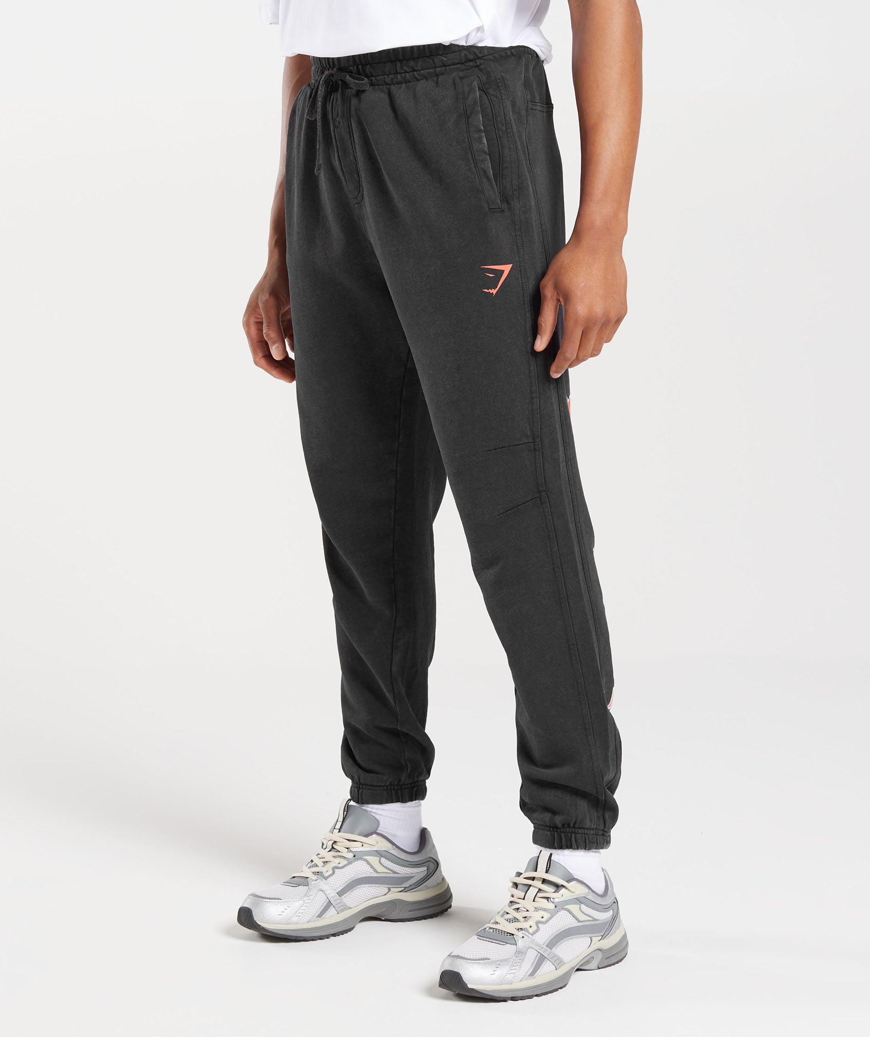Gymshark Joggers Womens M Black High Rise Drawstring Zipper Pockets Sweat  Pants | eBay